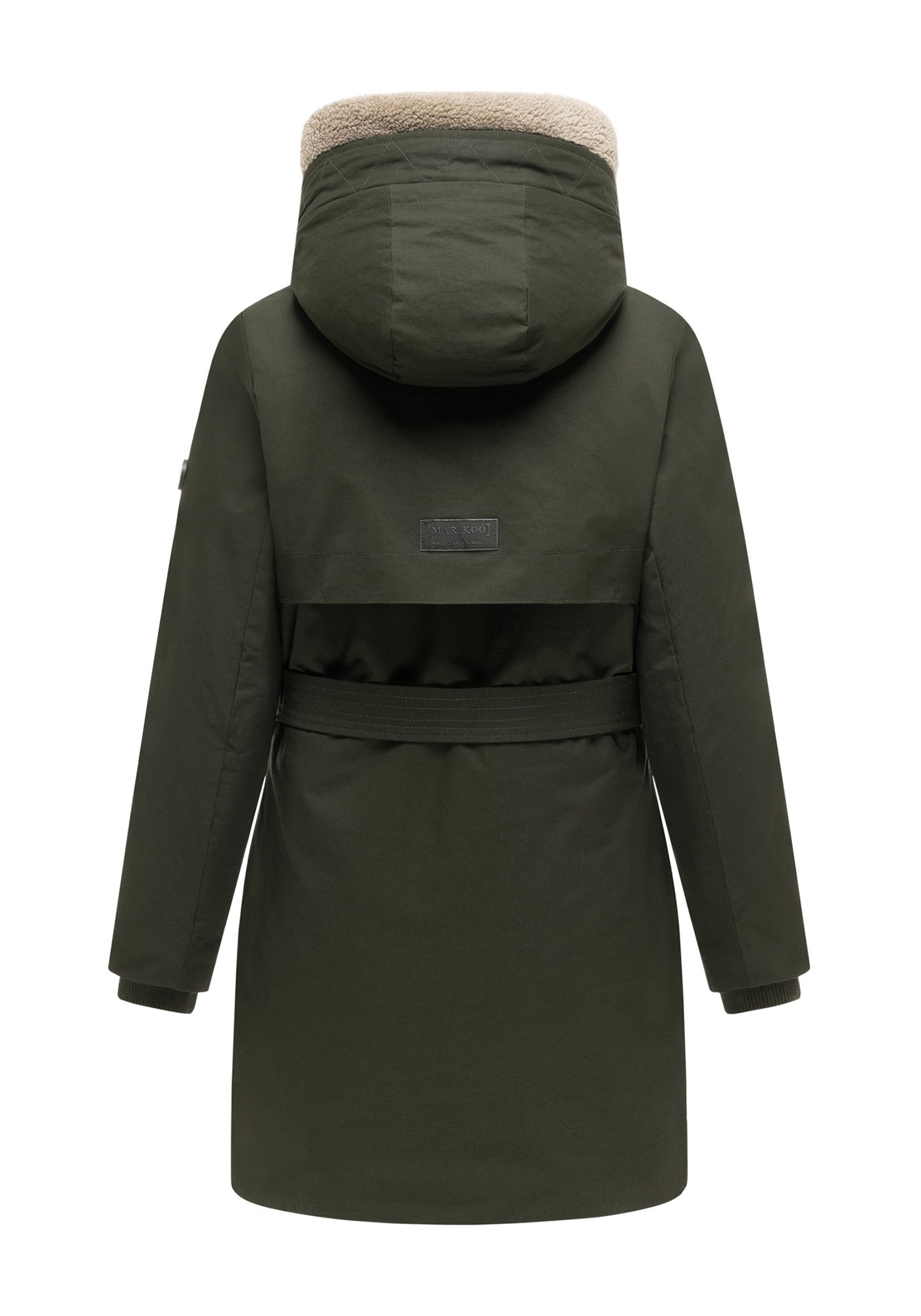 Marikoo »Calistaa« mit Kapuze Warmer Damen Wintermantel mit Taillengürtel und hohem Kragen