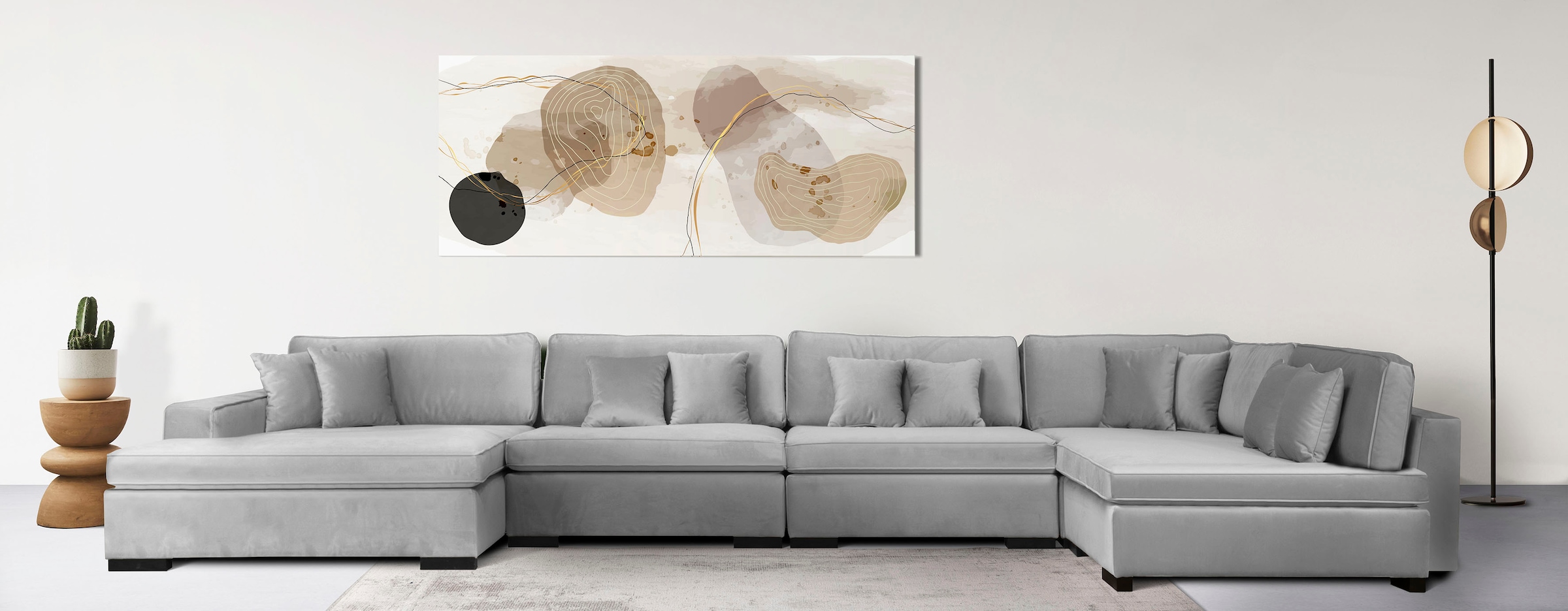 Home affaire Wohnlandschaft "Skara XXL U-Form", Lounge-Sofa XXL mit Federke günstig online kaufen