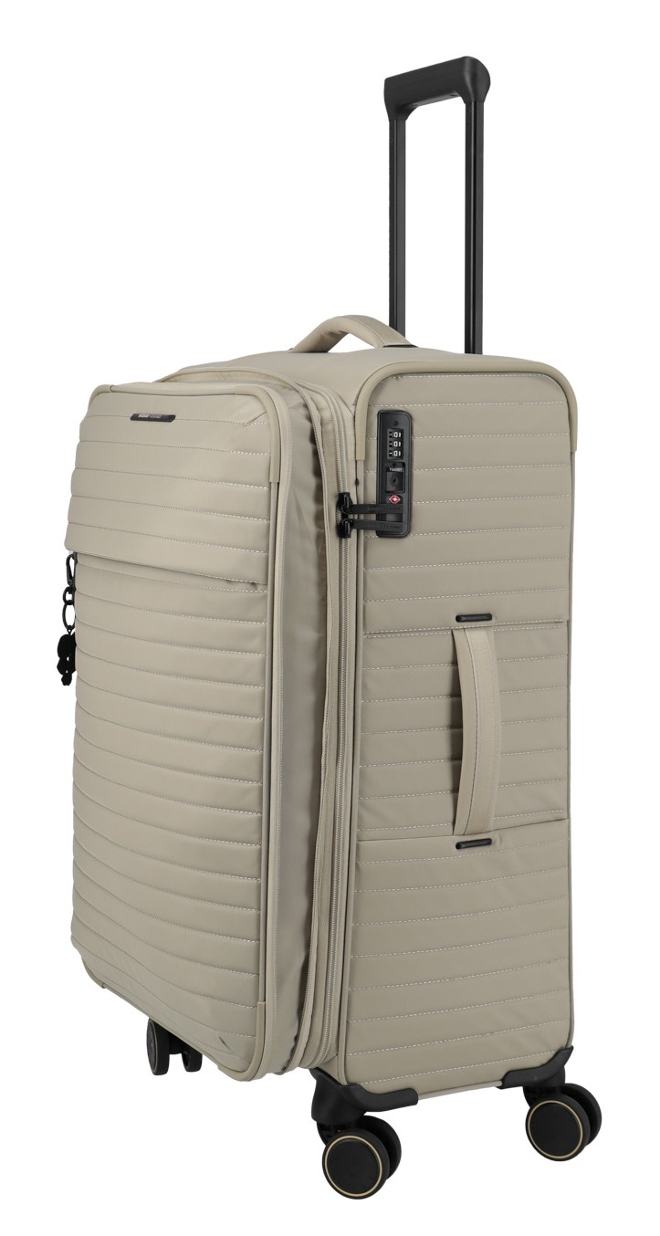 travelite Weichgepäck-Trolley »BARBARA & travelite | BARBARA STEPP, verschiedene Größen und Farben«, 4 Rollen, Weichgepäck-Koffer Schlüsselanhänger Volumenerweiterung bei S/M