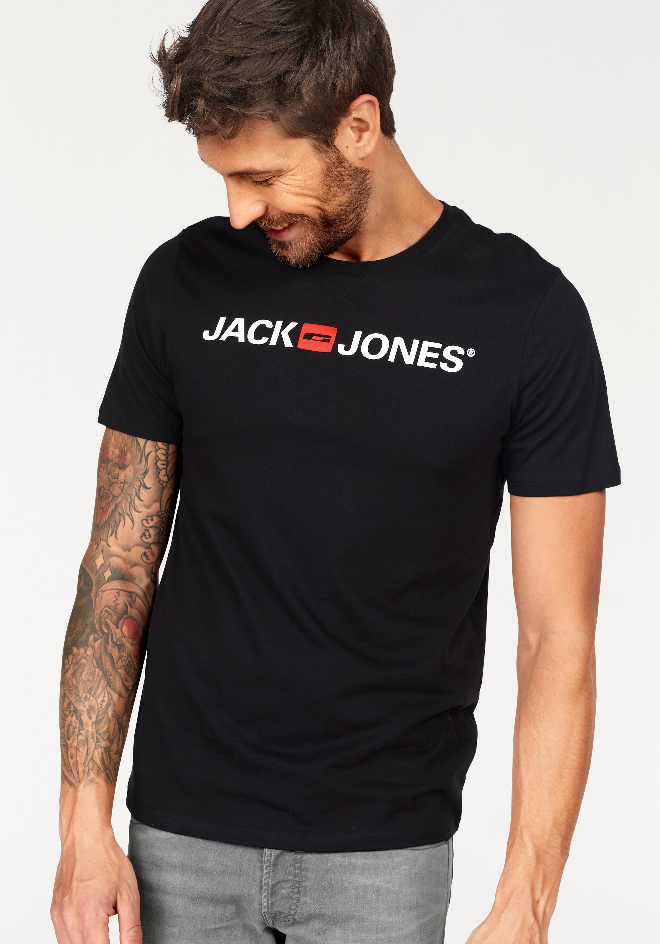 Jack & Jones T-Shirt »JJECORP LOGO TEE SS CREW NECK 3PKMP NOOS«, (Packung, 3 tlg., 3er-Pack), 3er Packung