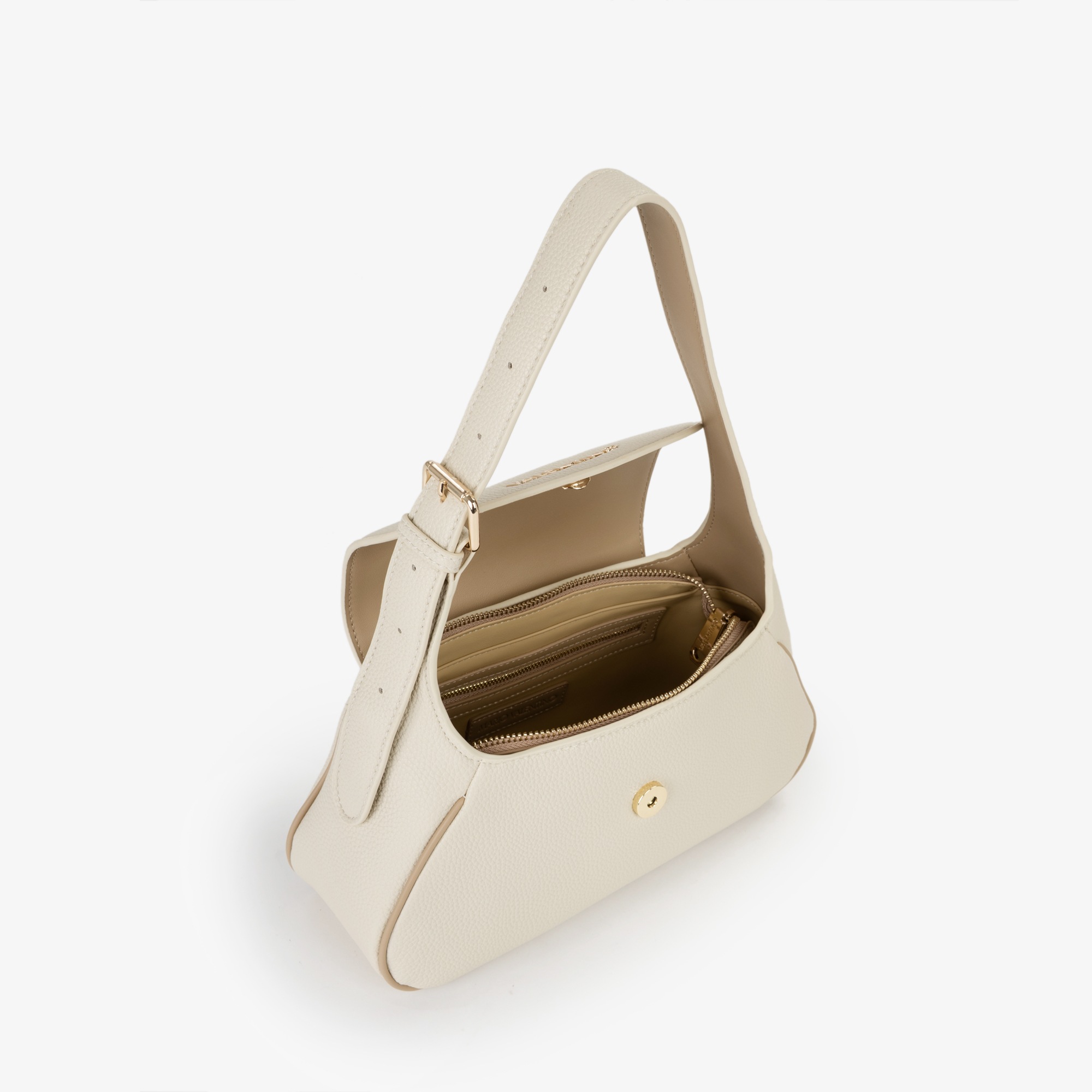 Umhängetasche VALENTINO BAGS "DAPHNE RE", Damen, Gr. B/H/T: 27,5cm x 13,5cm x 8cm, natur, Lederimitat, Taschen Umhängetasche, Damen Tragetasche, Schultertasche mit verlängerbarem Riemen 3