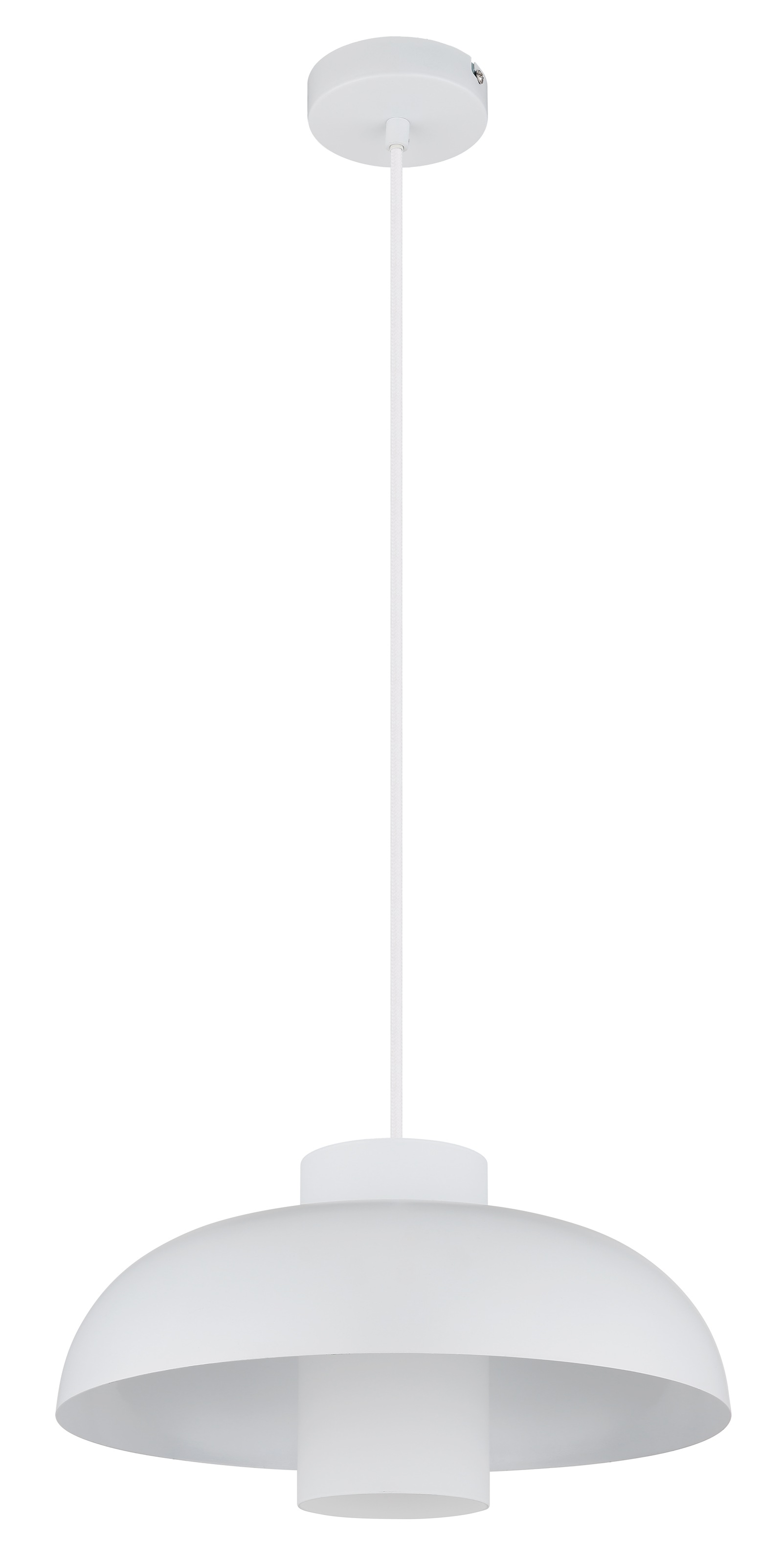 GLOBO LIGHTING Hängeleuchte »LOWE« E27 1 Stk. Hängeleuchte Weiß matt, Opalglas, Textilkabel, höhenkürzbar, E27