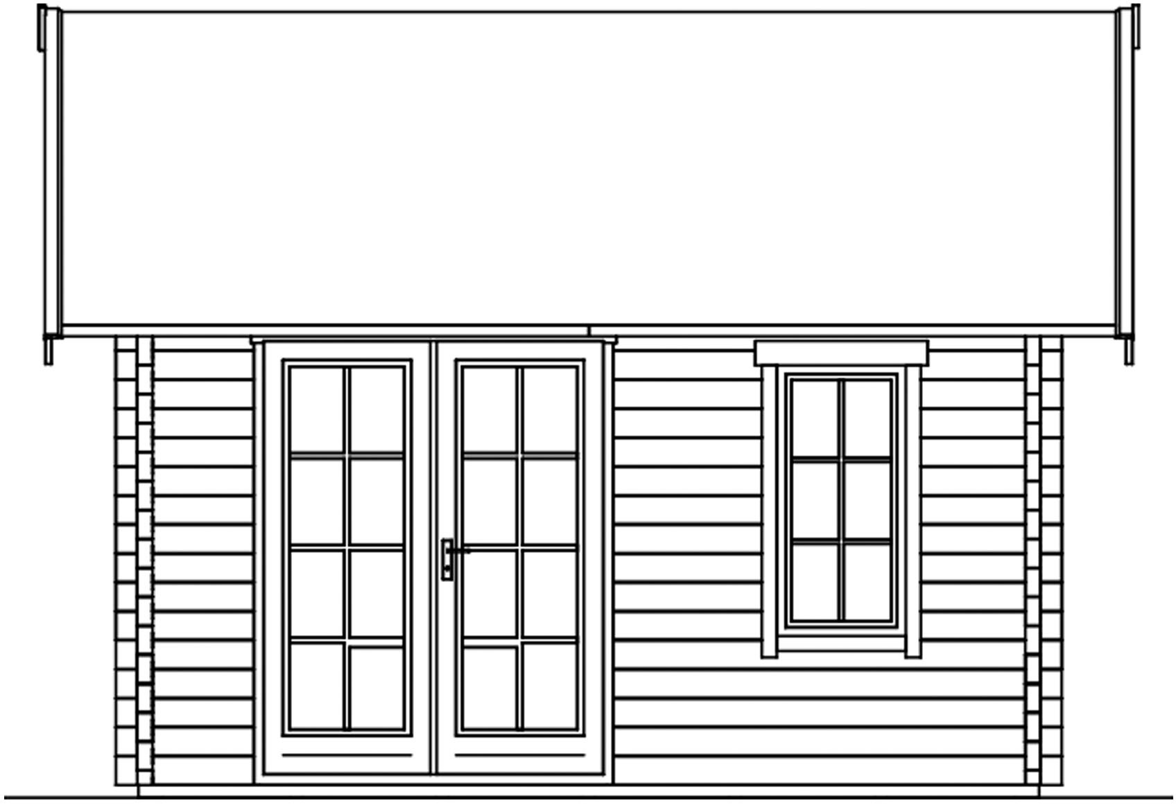 Skanholz Gartenhaus »Toronto 1«, mit Lattung
