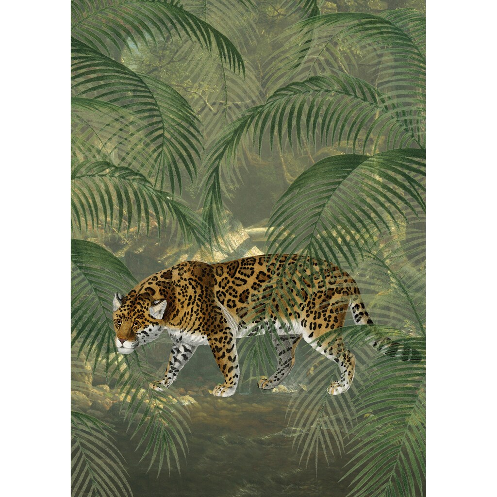 Art for the home Fototapete »Leopard«, botanisch