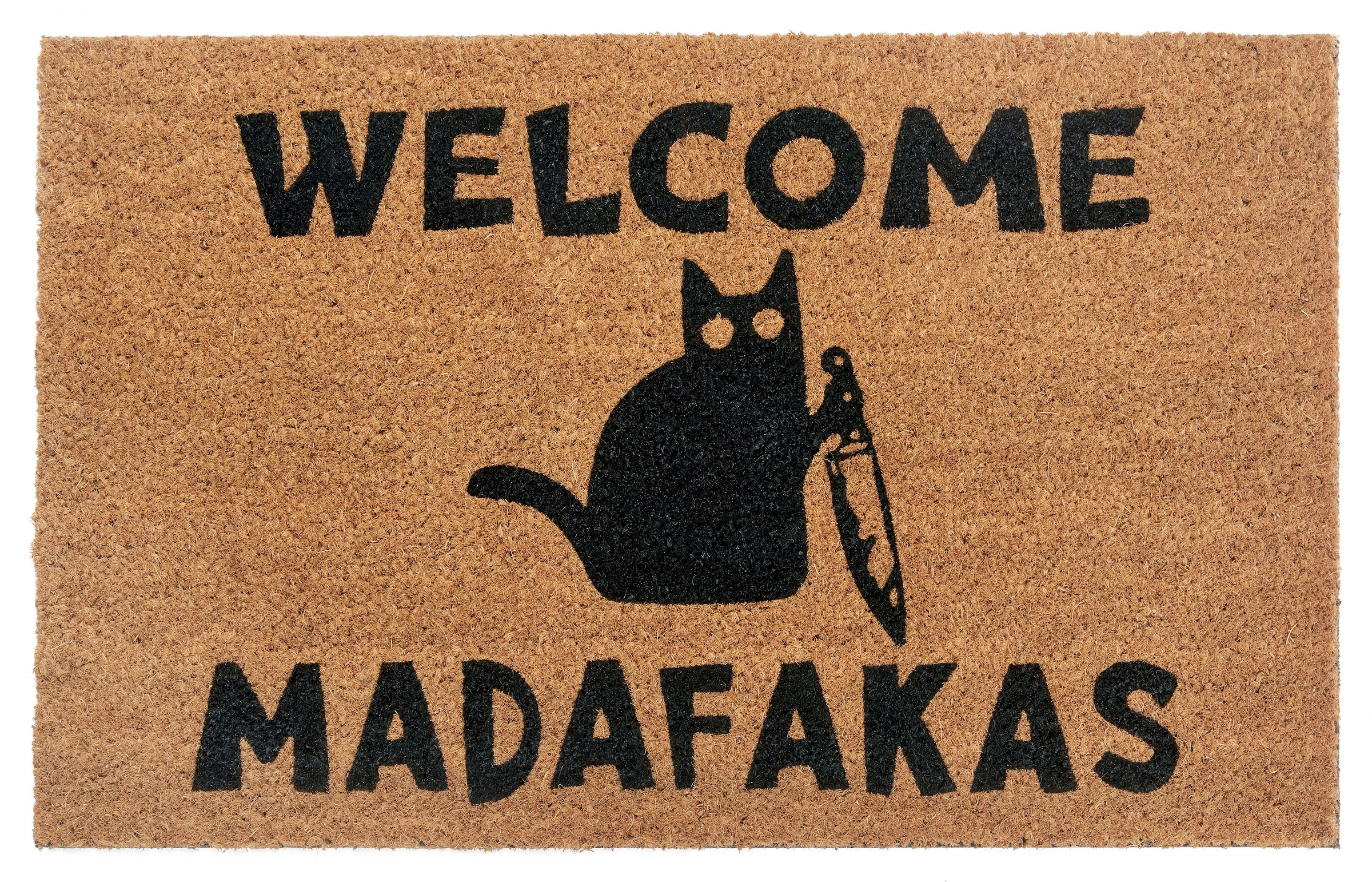HANSE Home Fußmatte »Mix Mats Madafakas«, | rechteckig, Outdoor, Kokos Flur Schmutzfangmatte, BAUR Kokos, Rutschfest, Innen, Kokosmatte, Welcome