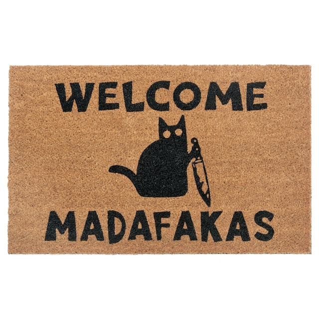 HANSE Home Fußmatte »Mix Mats Kokos Welcome Madafakas«, rechteckig, Kokos,  Schmutzfangmatte, Outdoor, Rutschfest, Innen, Kokosmatte, Flur | BAUR