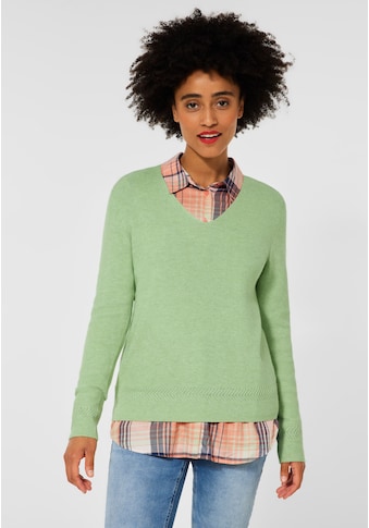 STREET ONE V-Ausschnitt-Pullover, in Unifarbe kaufen