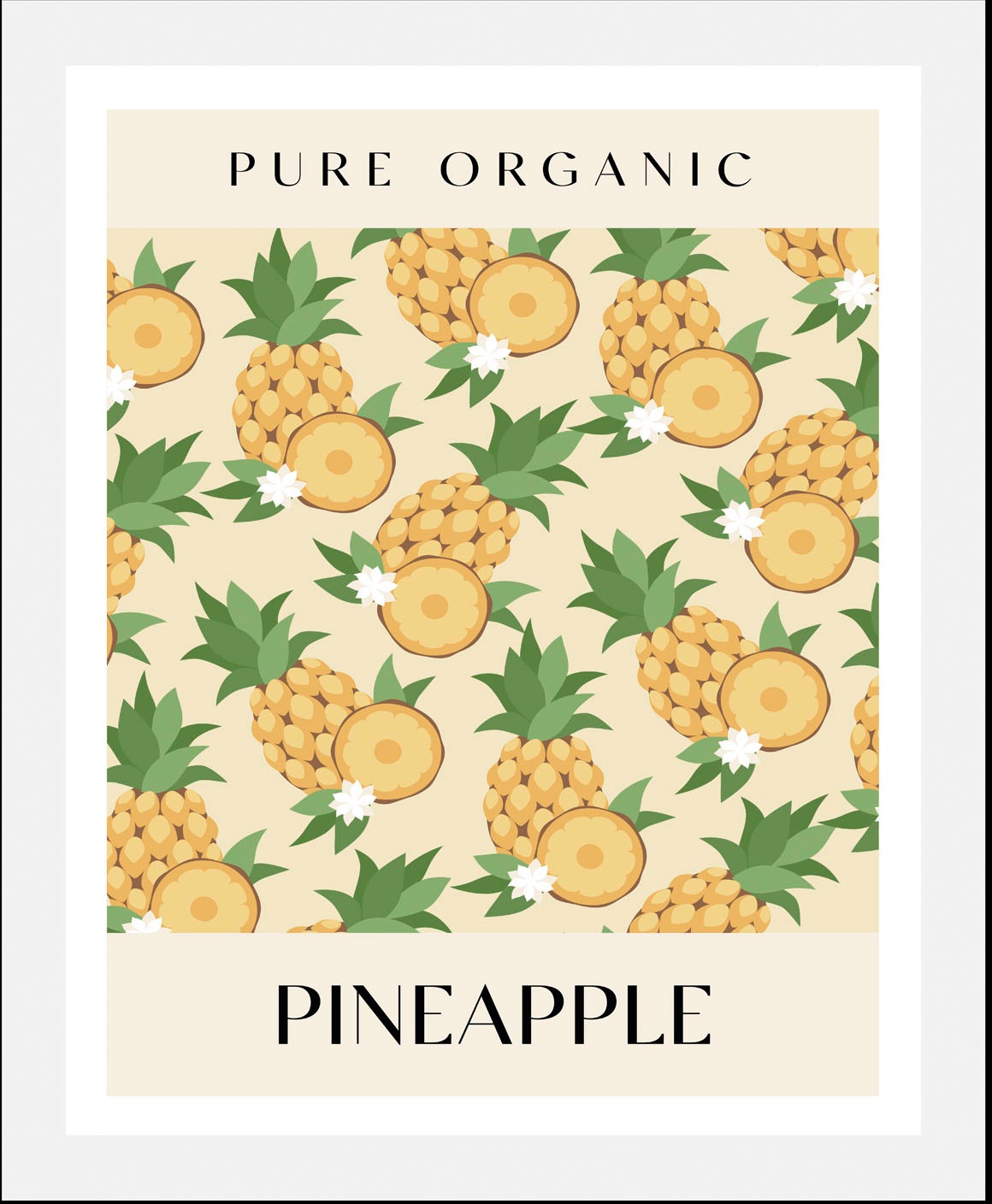 queence Bild "Pineapple", Obst-Obst Bilder-Ananas-Kunst-Abstrakt-Essen-Lebe günstig online kaufen