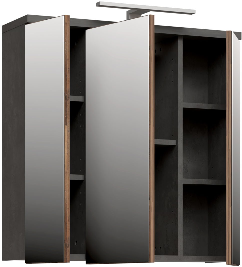 FORTE Spiegelschrank »Veris«, Spiegelhängeschrank, Beleuchtung, Stauraum