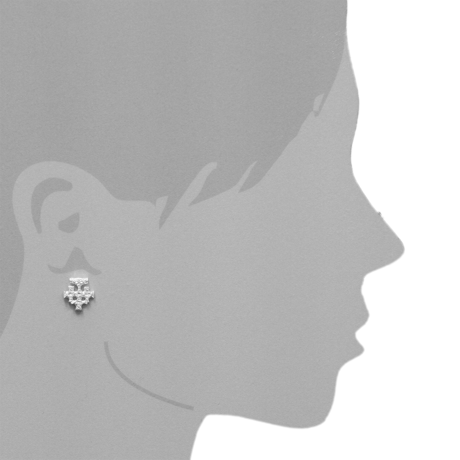 OSTSEE-SCHMUCK Paar Ohrstecker »Ostsee-Schmuck Ohrstecker Hiddensee 15 x 13 mm«, (2 tlg.)