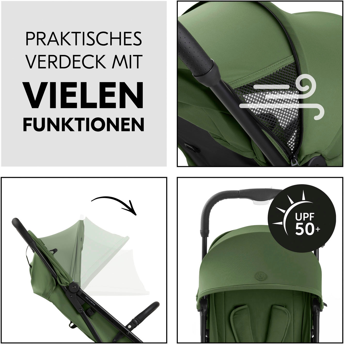 Hauck Kinder-Buggy »Travel N Care Plus Buggy, green«, 22 kg