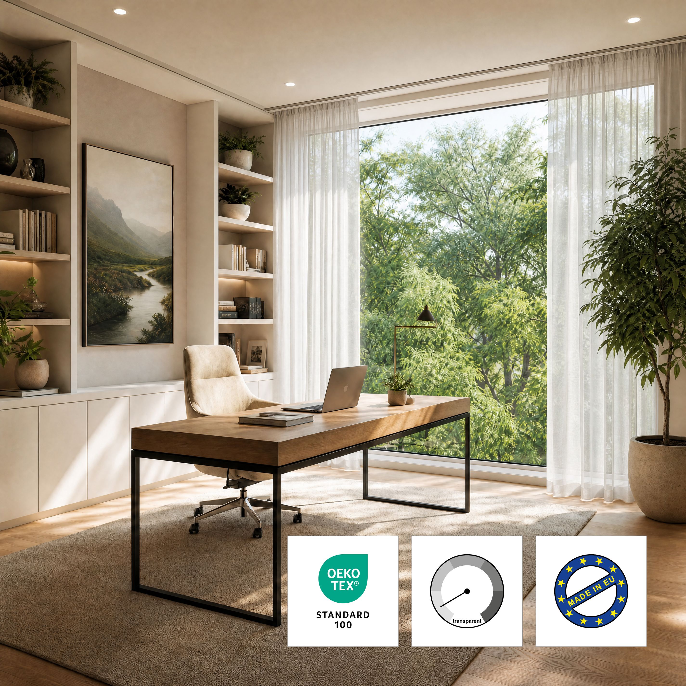 OTTO home 1100000002199 "ELVIRA, nach Wunschmaß" Kräuselband 1 Stk. tlg. Maßanfertigung, made in europe, Wohnzimmer, Schlafzimmer, uni