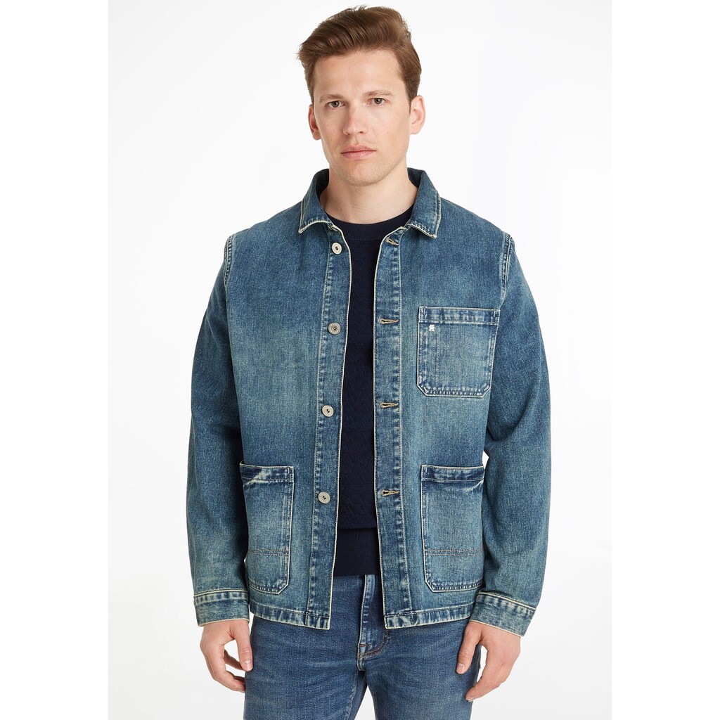 Tommy Hilfiger Jeansjacke »WORKER JKT RGD KOYIMA IND« mit Kragen und Brusttasche SV11063 Tommy Hilfiger Jeansjacke »WORKER JKT RGD KOYIMA IND« mit Kragen und Brusttasche SV11063