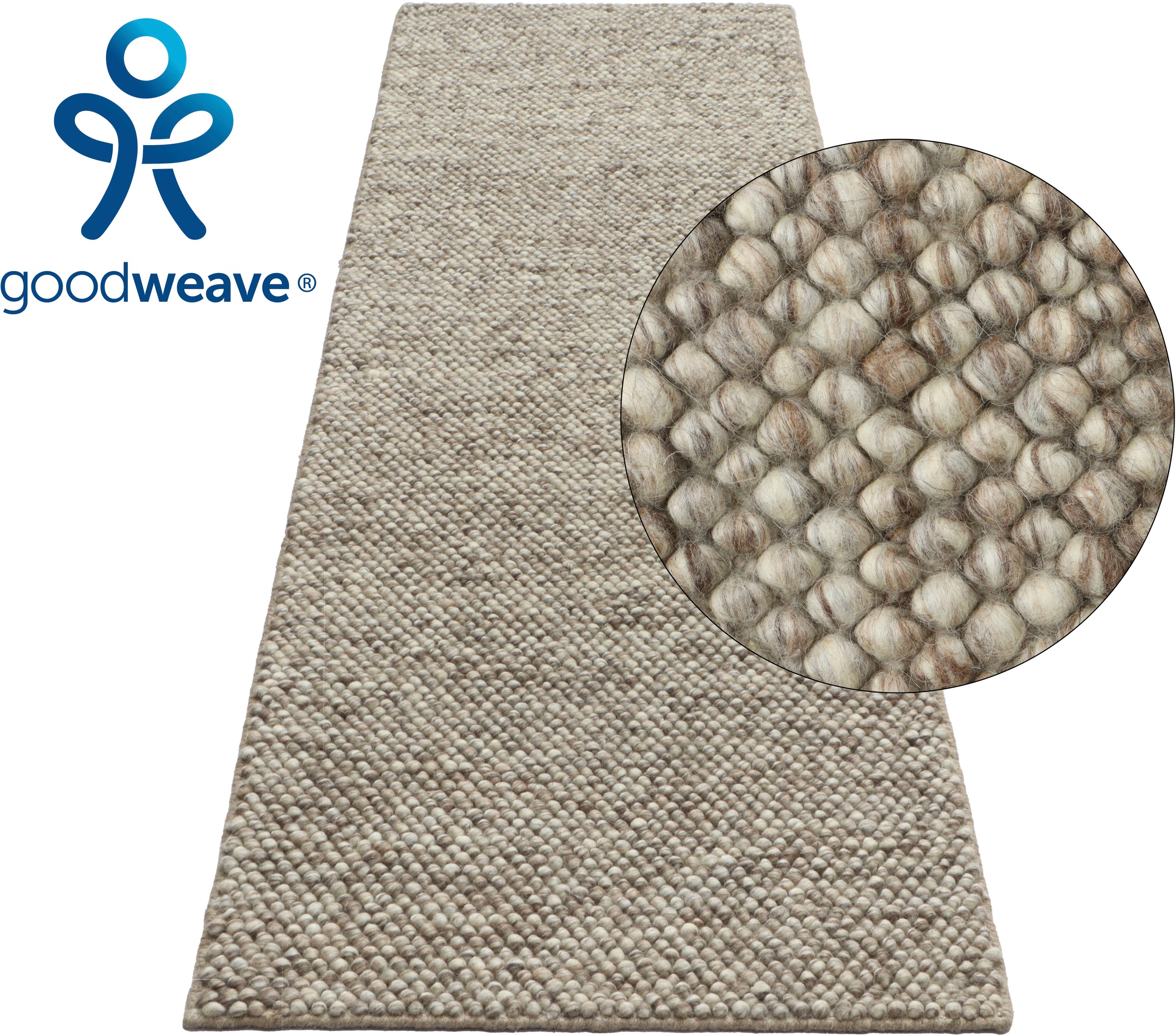 my home Läufer "Wolly, handgewebt, Handweb Teppich" rechteckig 14 mm Höhe W günstig online kaufen