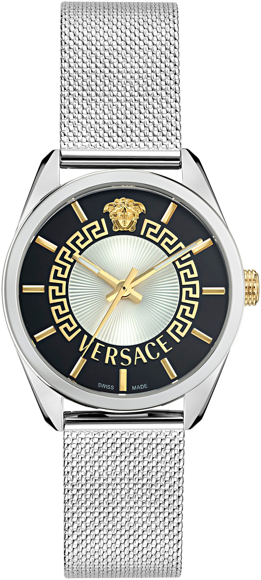 Versace "NEW V-CIRCLE LADY" Armbanduhr, Damenuhr, Saphirglas, Swiss Made, analog