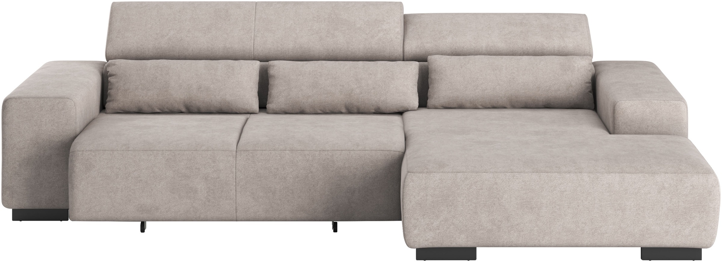COTTA Ecksofa »Side L-Form, mit Kopfteilverstellung & 3 Nierenkissen«, optional motorische Sitztiefenverstellung