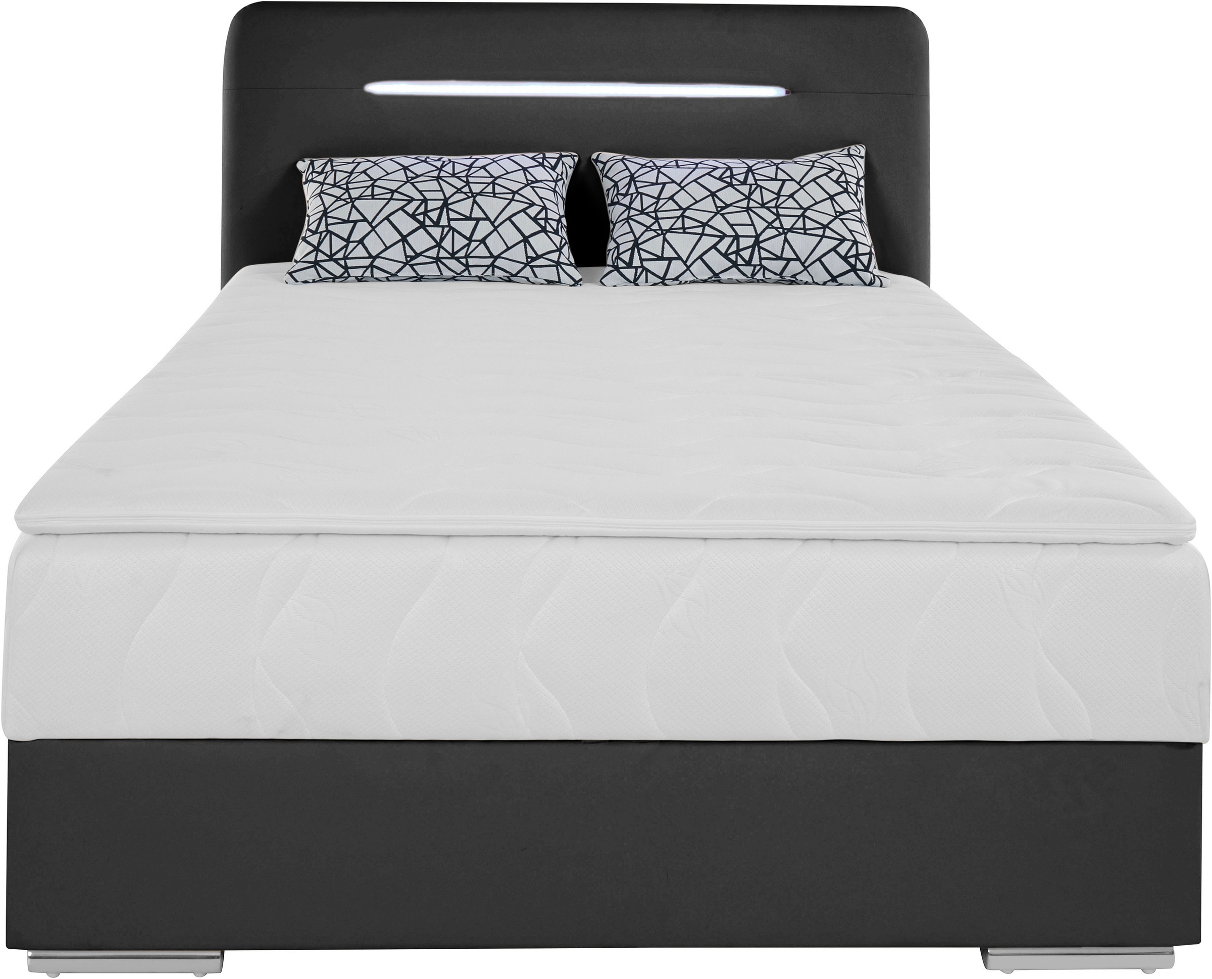 COTTA Boxbett »Lighstar«, inklusive LED-Beleuchtung, Topper, Bettkasten und Zierkissen