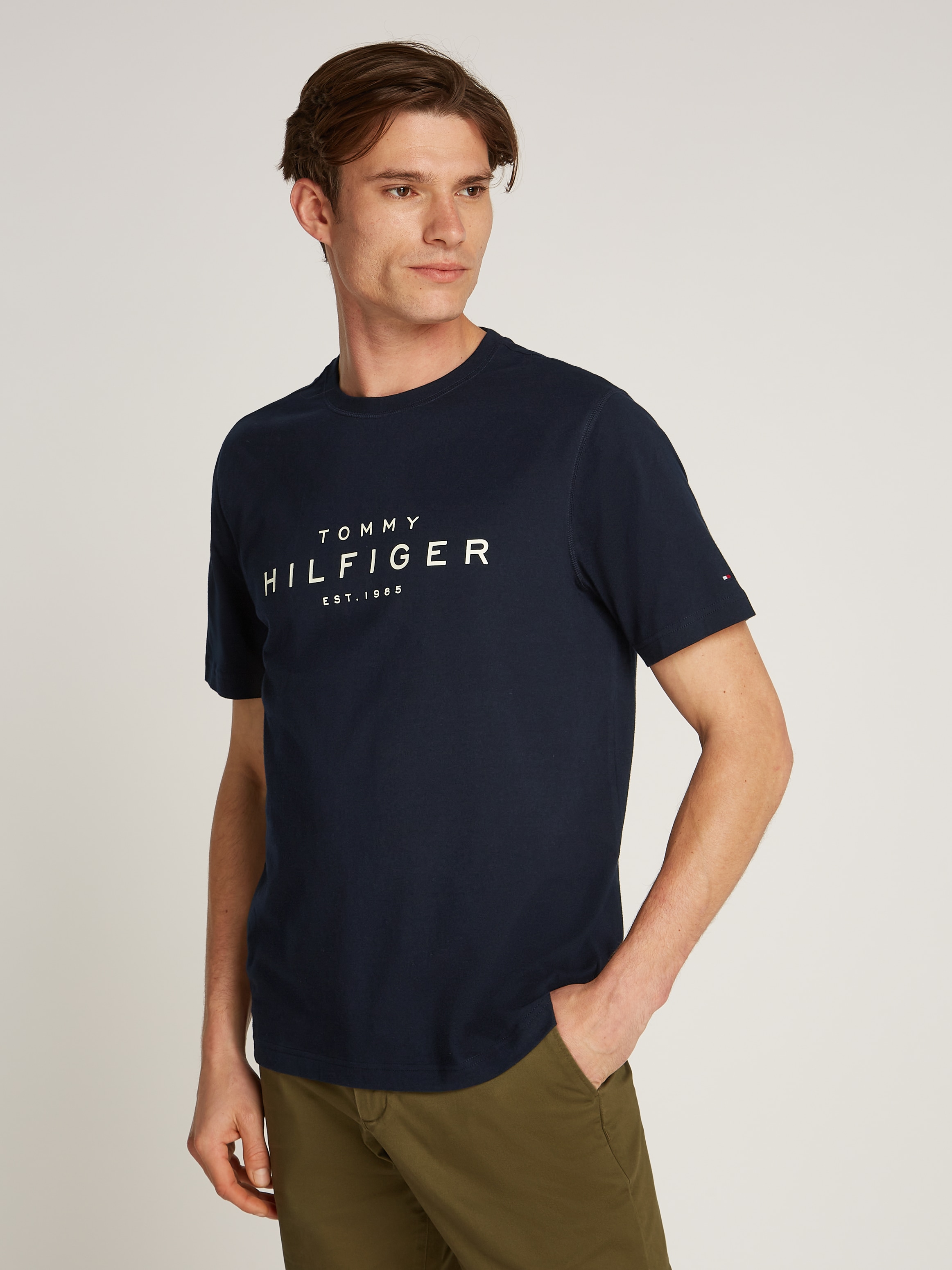 Tommy Hilfiger T-Shirt »BIG RWB HILFIGER TEE«, mit Logo