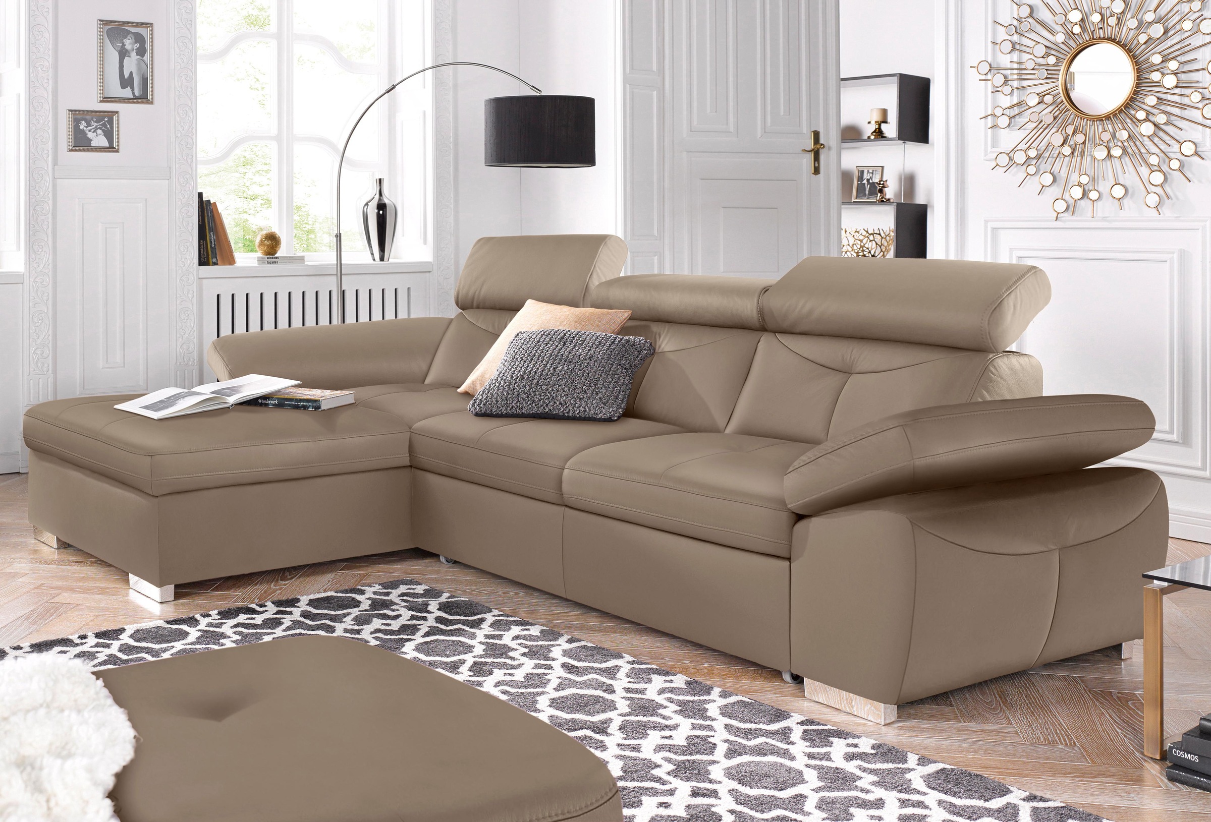 exxpo - sofa fashion Ecksofa "Spring, super bequem, mit Armteil- und Kopfte günstig online kaufen