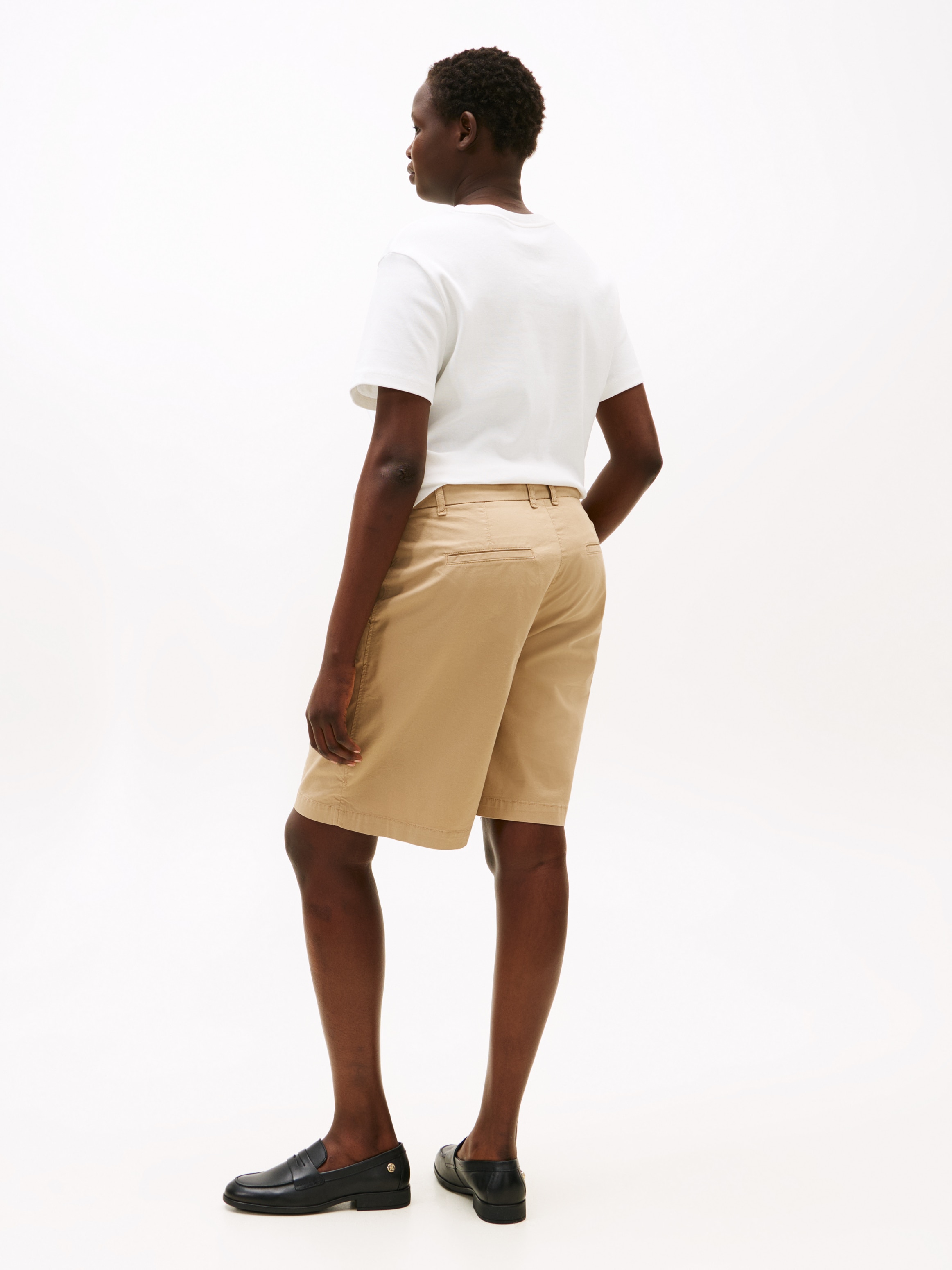 Tommy Hilfiger Curve Shorts »CRV CO BLEND GMD CHINO SHORT«, in Großen Größen, Chino Qualität, Logostickerei