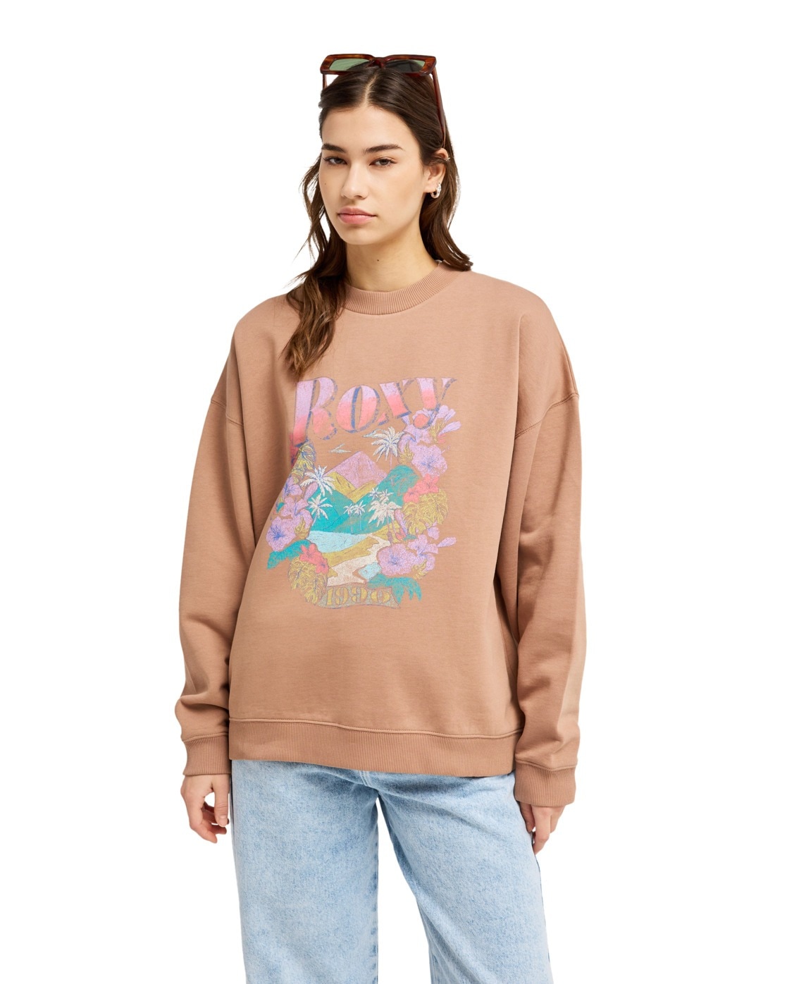 ROXY Lineup Oversized Sweatshirt Brownie XS 3