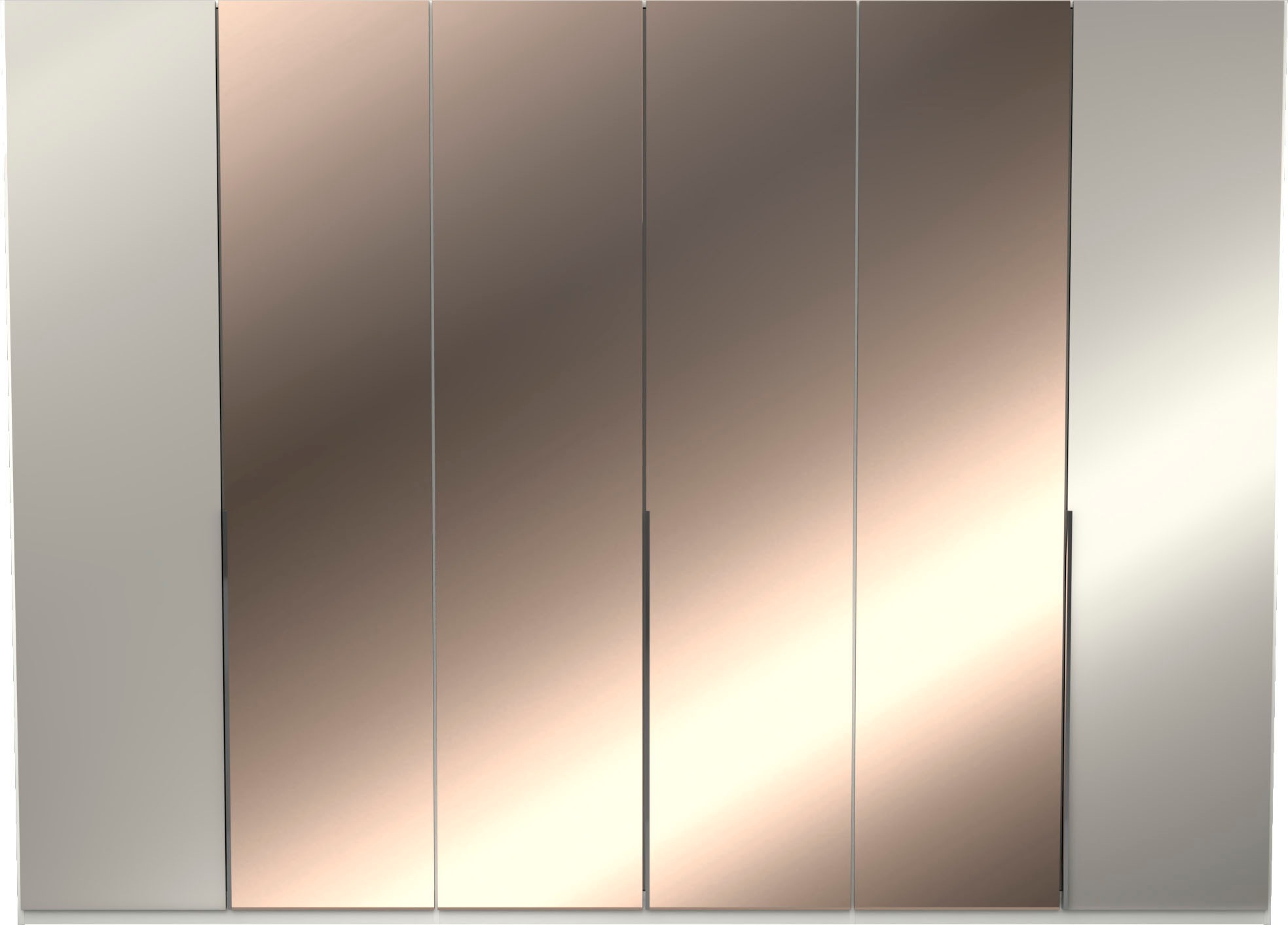 Thumbnail - Musterring Kleiderschrank "San Diego, Kleiderschrank, Schrank, Garderobe, mit Spiegel" weiß, Türen gedämpft,2 Höhen, meh...