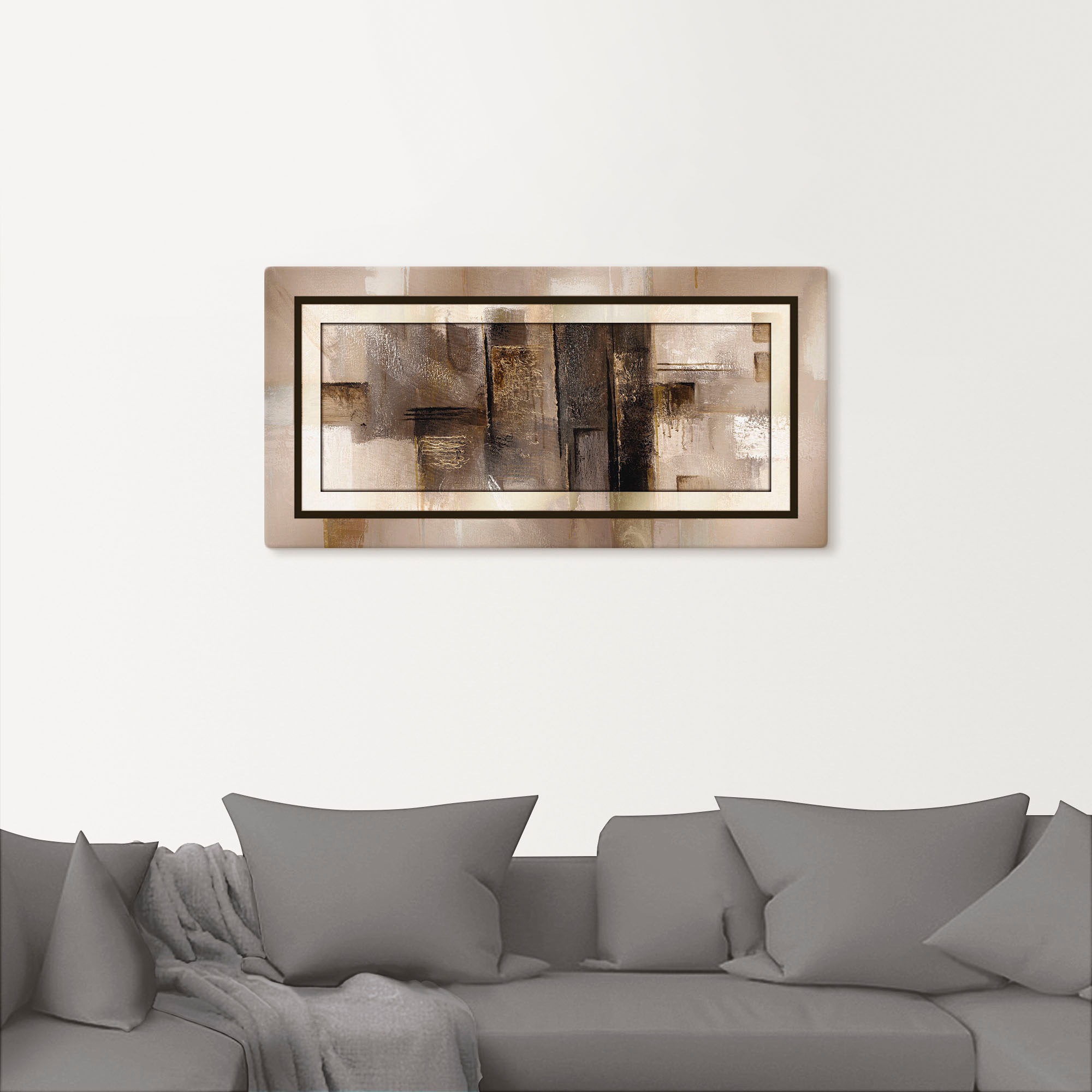 Artland Wandbild "Quadrate - abstrakt 1" Muster 1 Stk. tlg. als Alubild, Le günstig online kaufen
