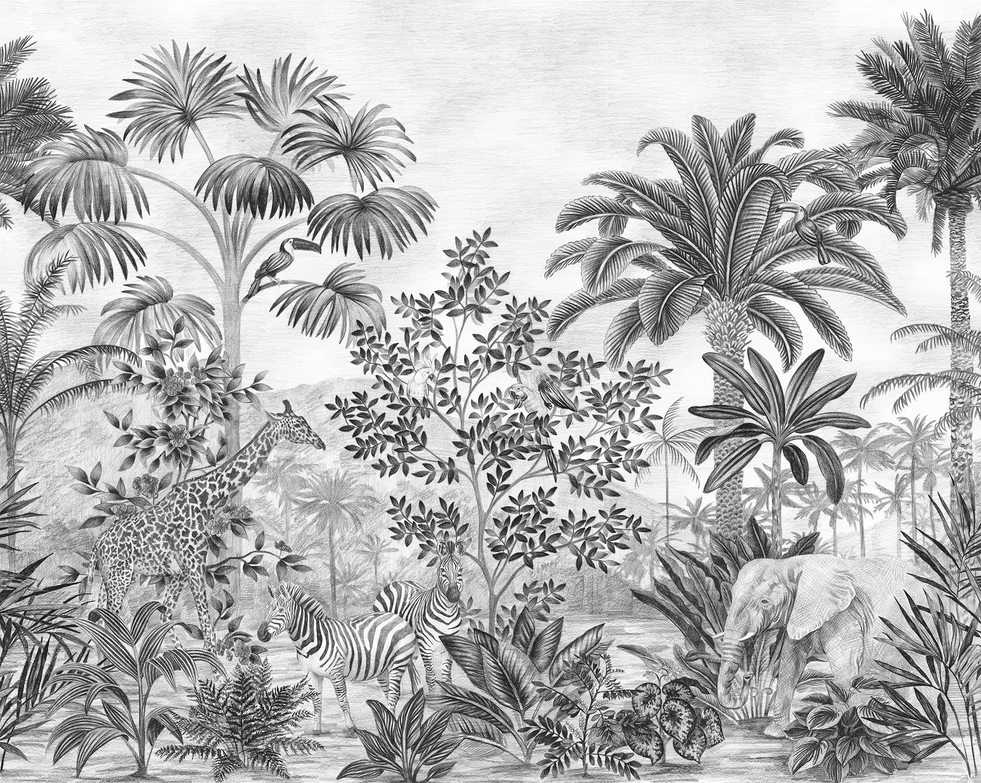 Komar Vliestapete "Jungle Evolution", 350x280 cm (Breite x Höhe)