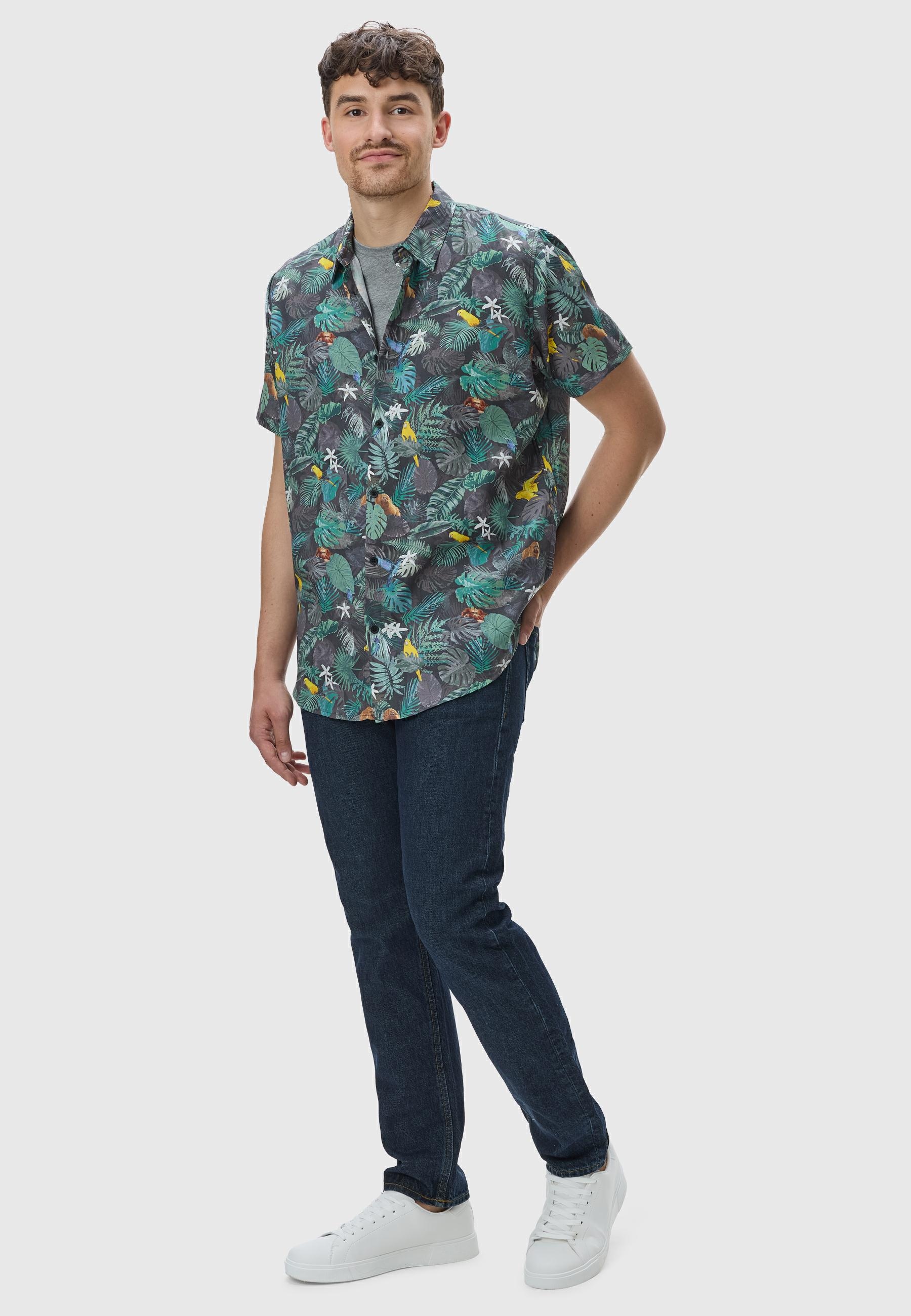 Ragwear Hawaiihemd »Omerro«, Sommerliches Herren Hemd mit hawaiianischem Print