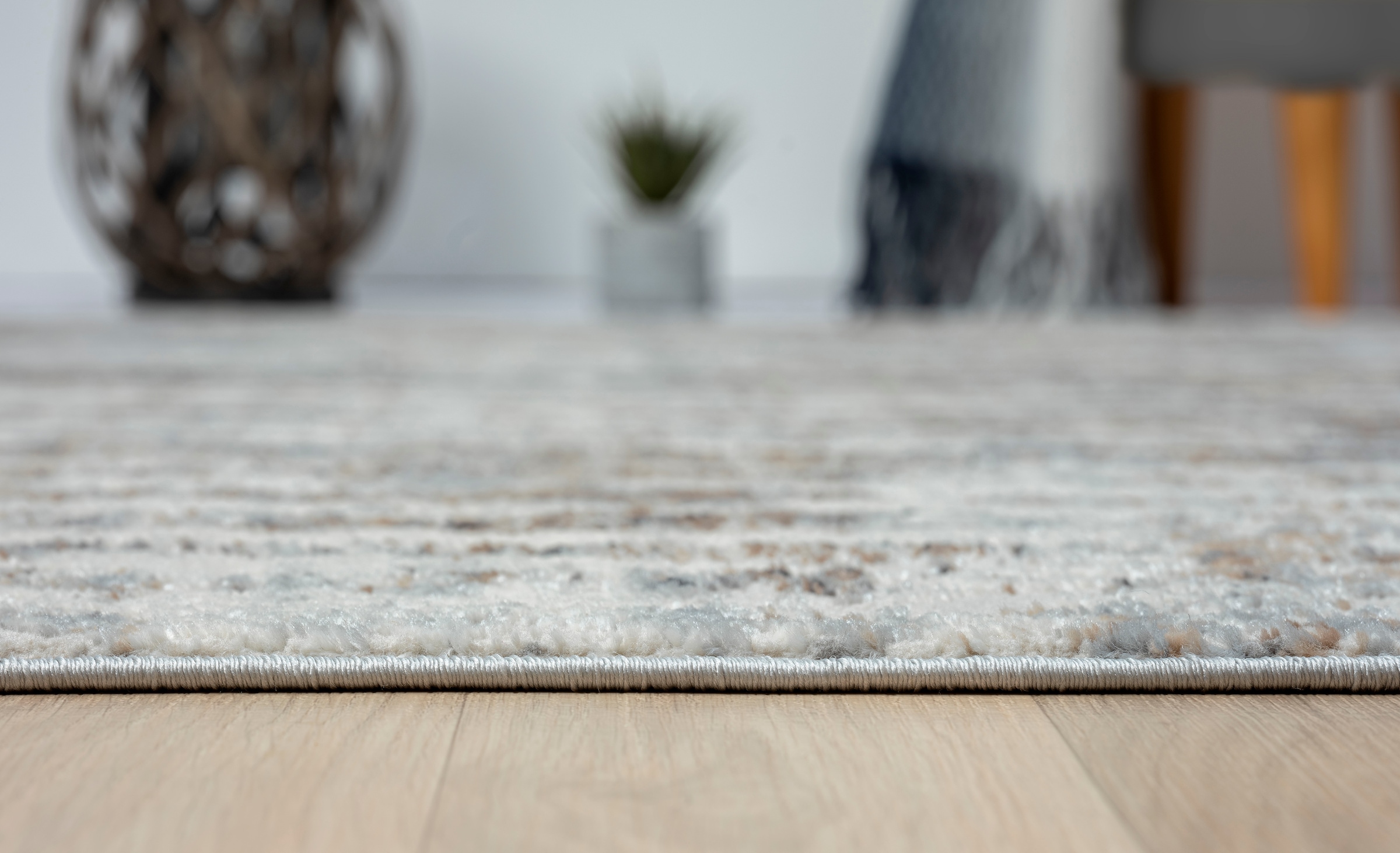 Teppich OTTO HOME "Liorra", beige (creme), B:200cm H:8mm L:290cm, Polyester, Teppiche, Teppich, Kurzflor, modernes Design, pflegeleicht, Wohnzimmer 3