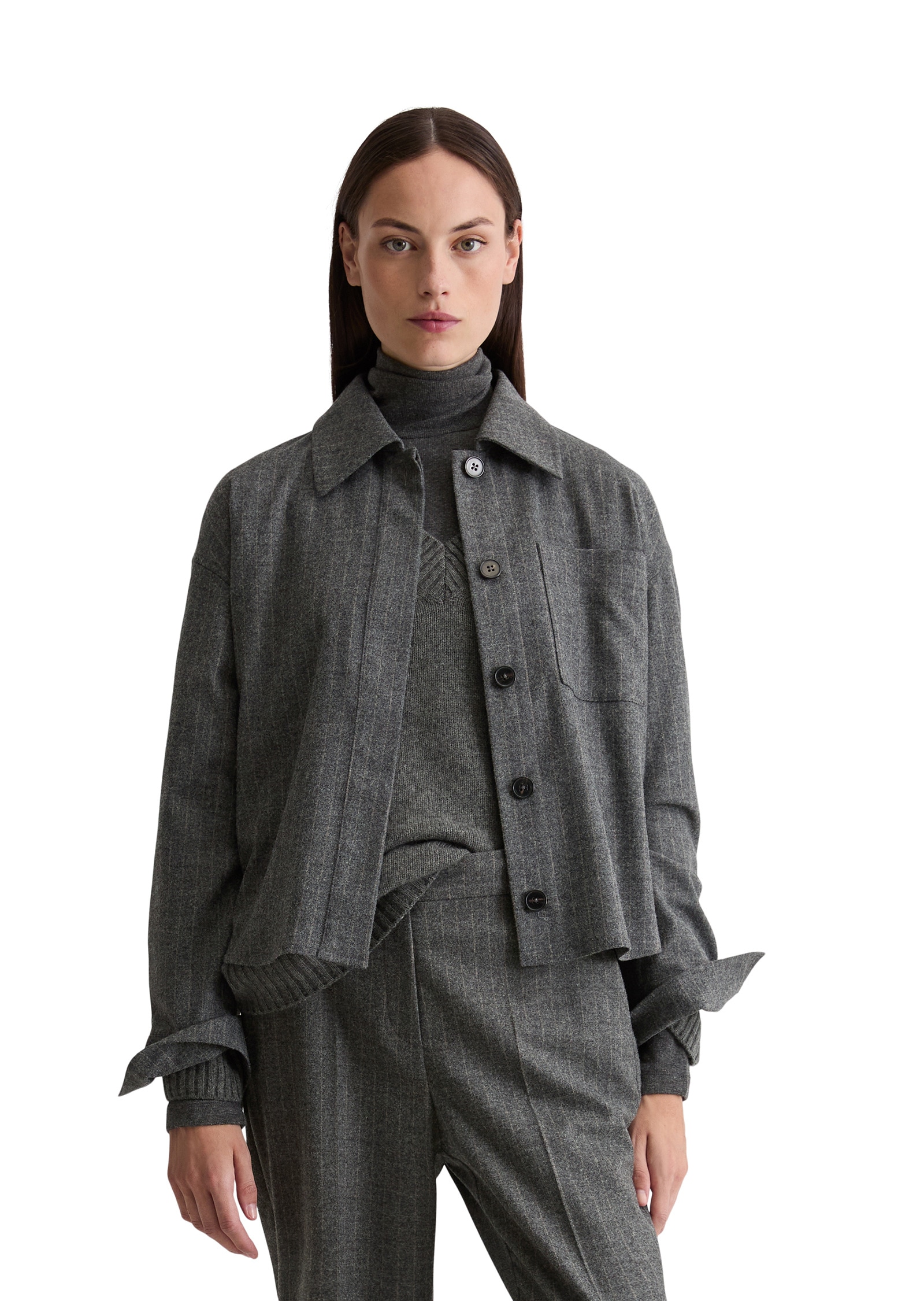 Marc OPolo Kurzjacke "aus Wolle-Viskose-Mix-Stretch" ohne Kapuze günstig online kaufen