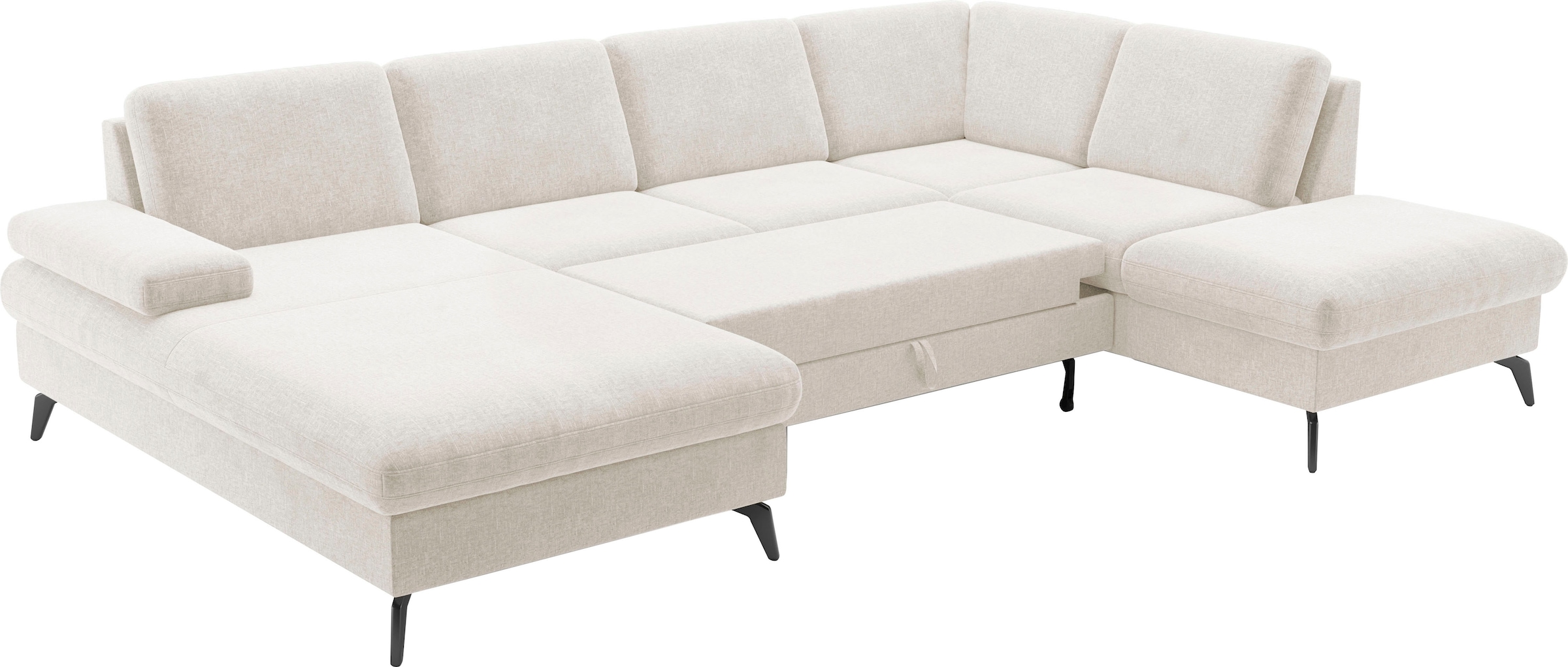 sit&more Wohnlandschaft »Morris Jubi U-Form«, inkl. Armteilfunktion und 1 Zierkissen, wahlweise mit Bettfunktion