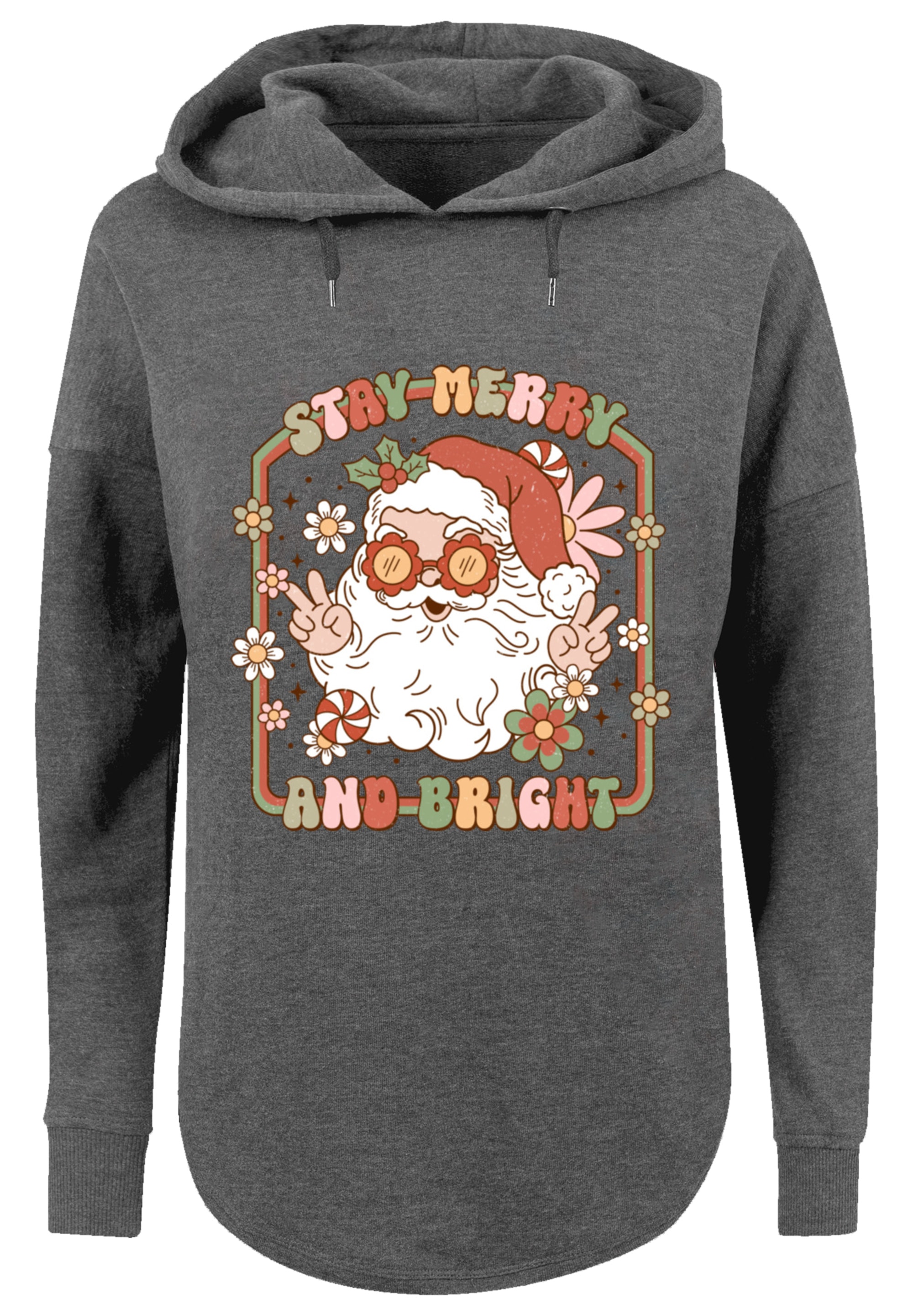 F4NT4STIC Kapuzenpullover »Stay Merry And Bright Hippie Santa«, Premium Qualität, Weihnachts-Kollection