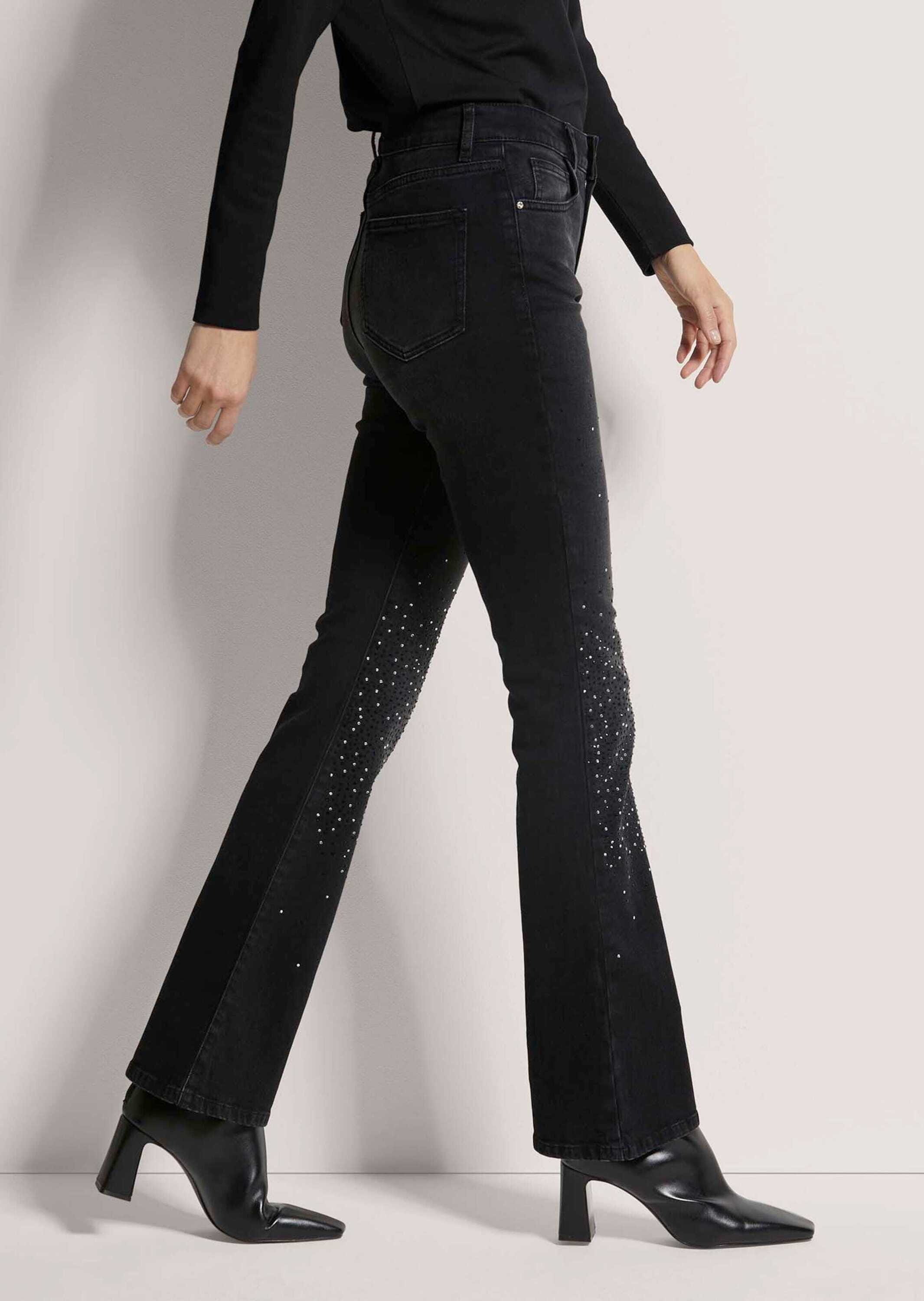 MADELEINE Regular-fit-Jeans »Jeans Bootcut-Jeans mit Strass-Deko«