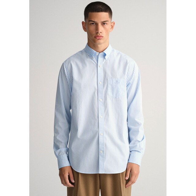 Gant Langarmhemd »THE BROADCLOTH STRIPE REG«, mit Logostickerei auf der  Brust ▷ bestellen | BAUR