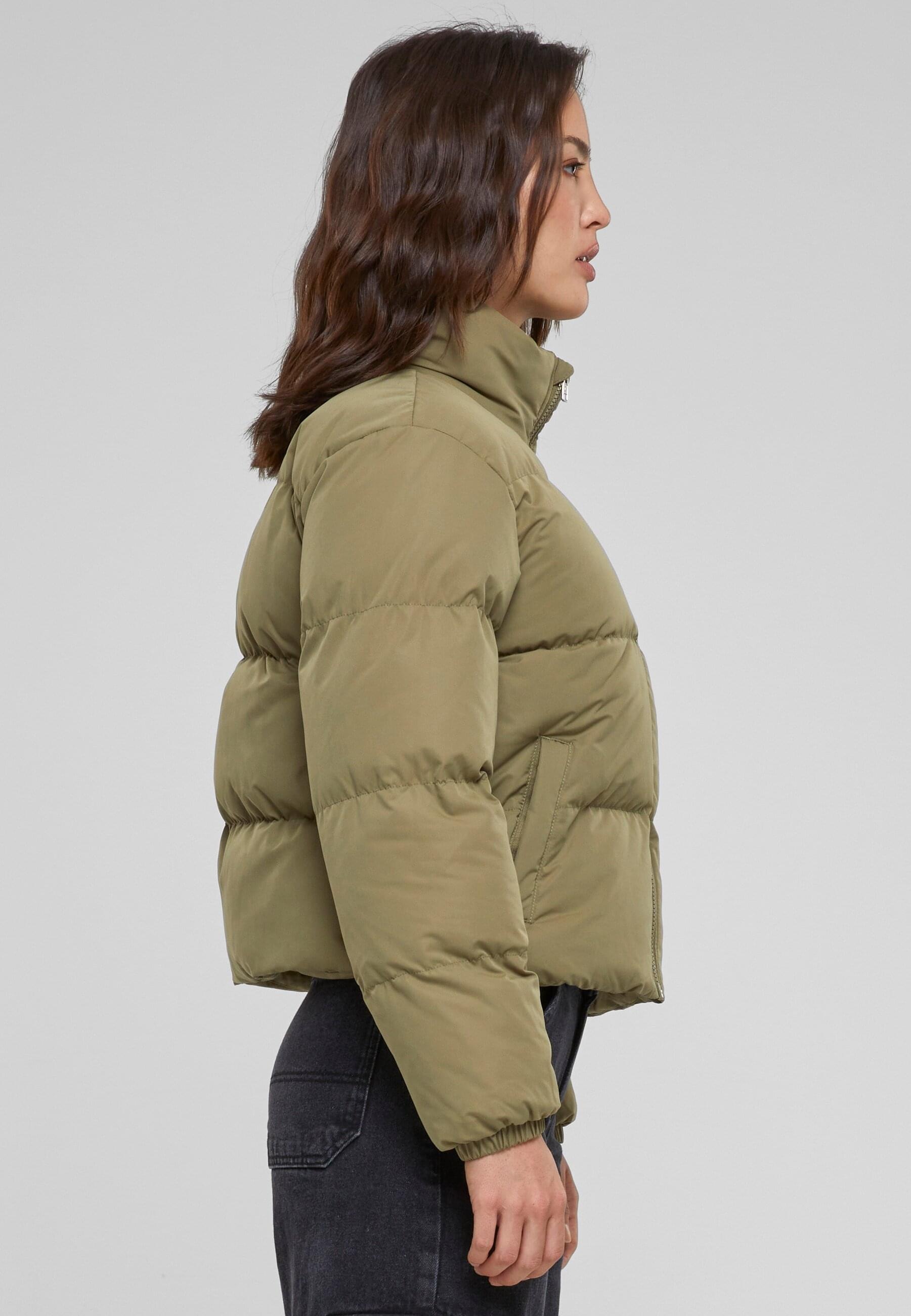 URBAN CLASSICS Winterjacke »Urban Classics Damen Ladies Short Peached Puffer Jacket«, (1 St.), ohne Kapuze