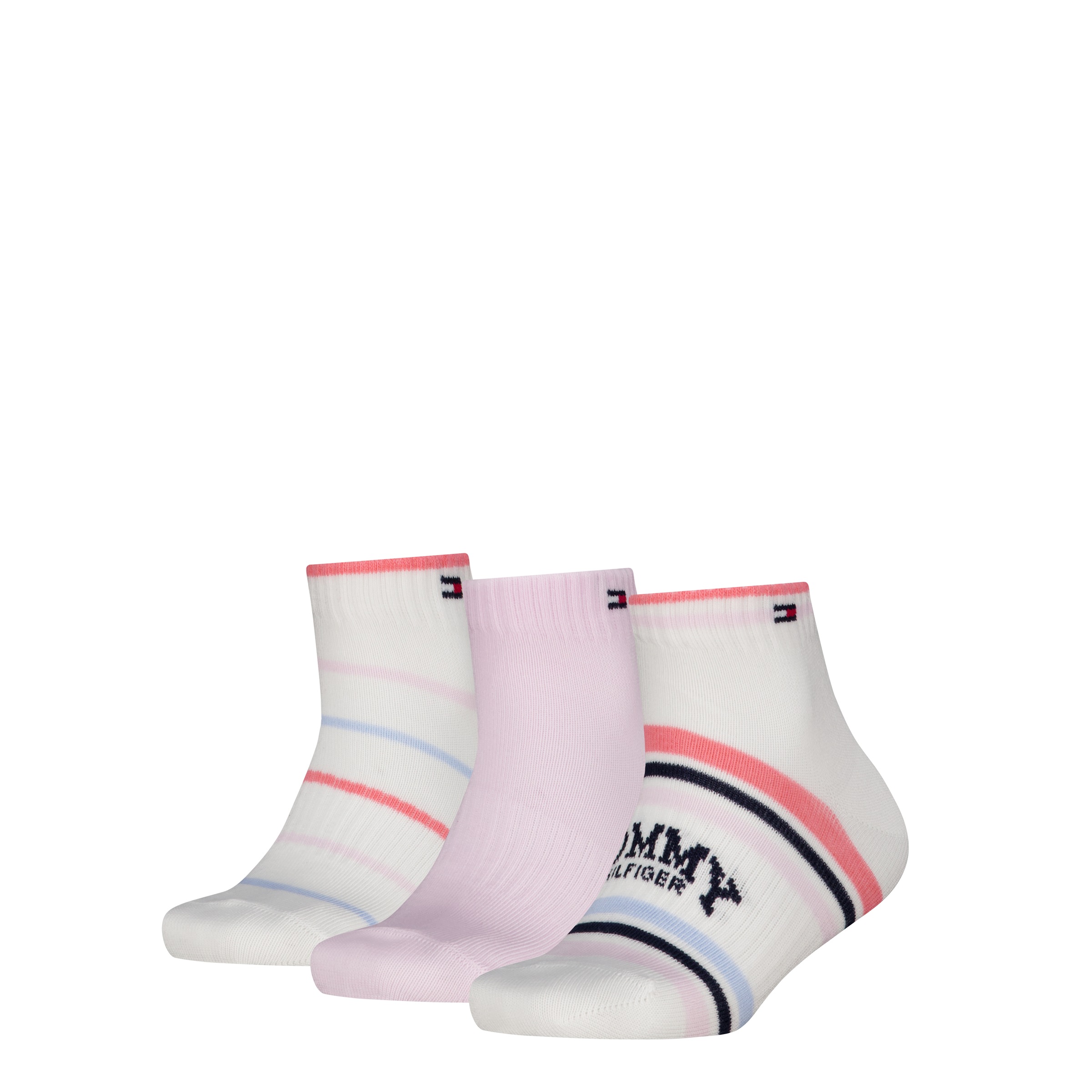 Tommy Hilfiger Kurzsocken "TH KIDS QUARTER 3P SPORT STRIPE" 3 Paar