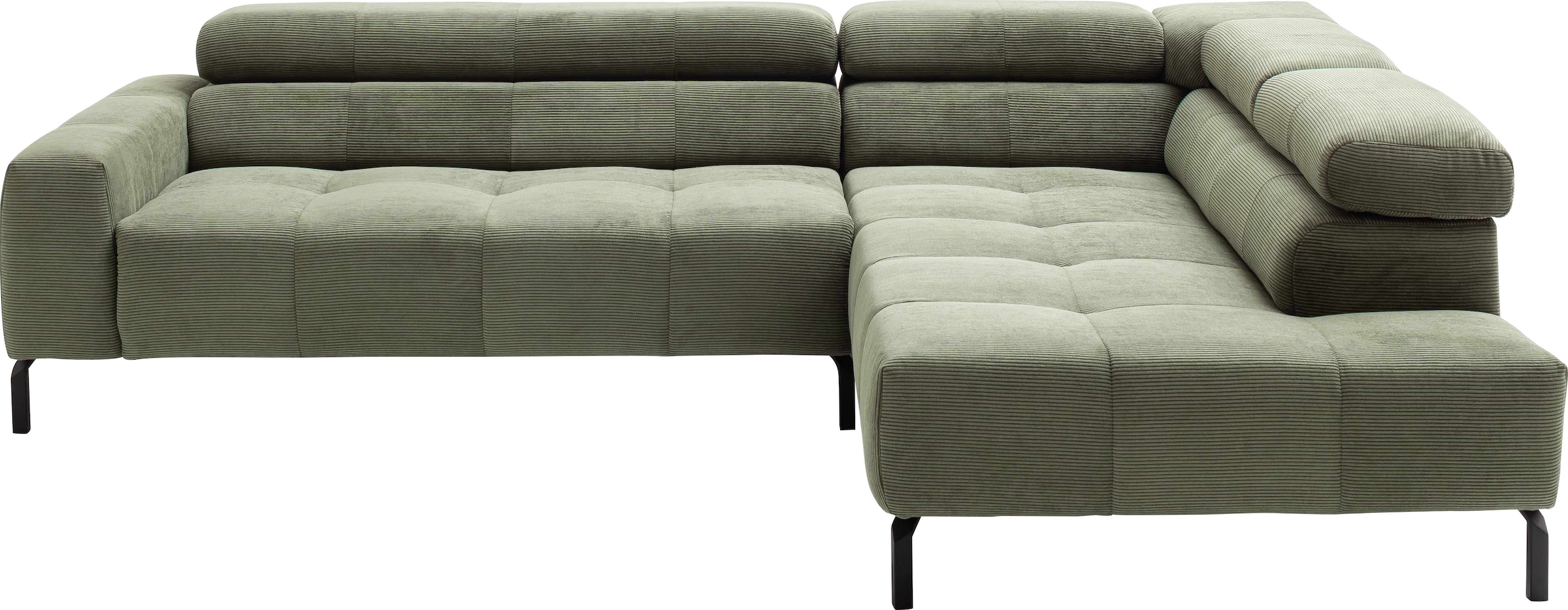 Home affaire Ecksofa "Claya, L-Form, incl. Kopfteilverstellung, Breite 276 cm" wahlweise elektrischer Sitzvorzug