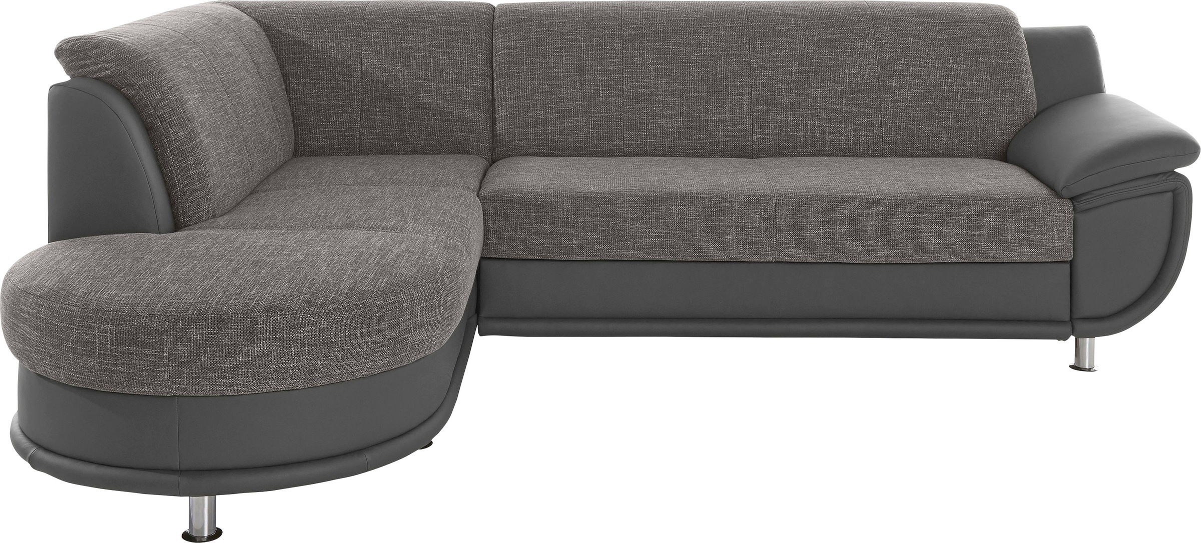 TRENDMANUFAKTUR Ecksofa "Rondo 3, zeitlos und bequem, Materialmix, breite A günstig online kaufen