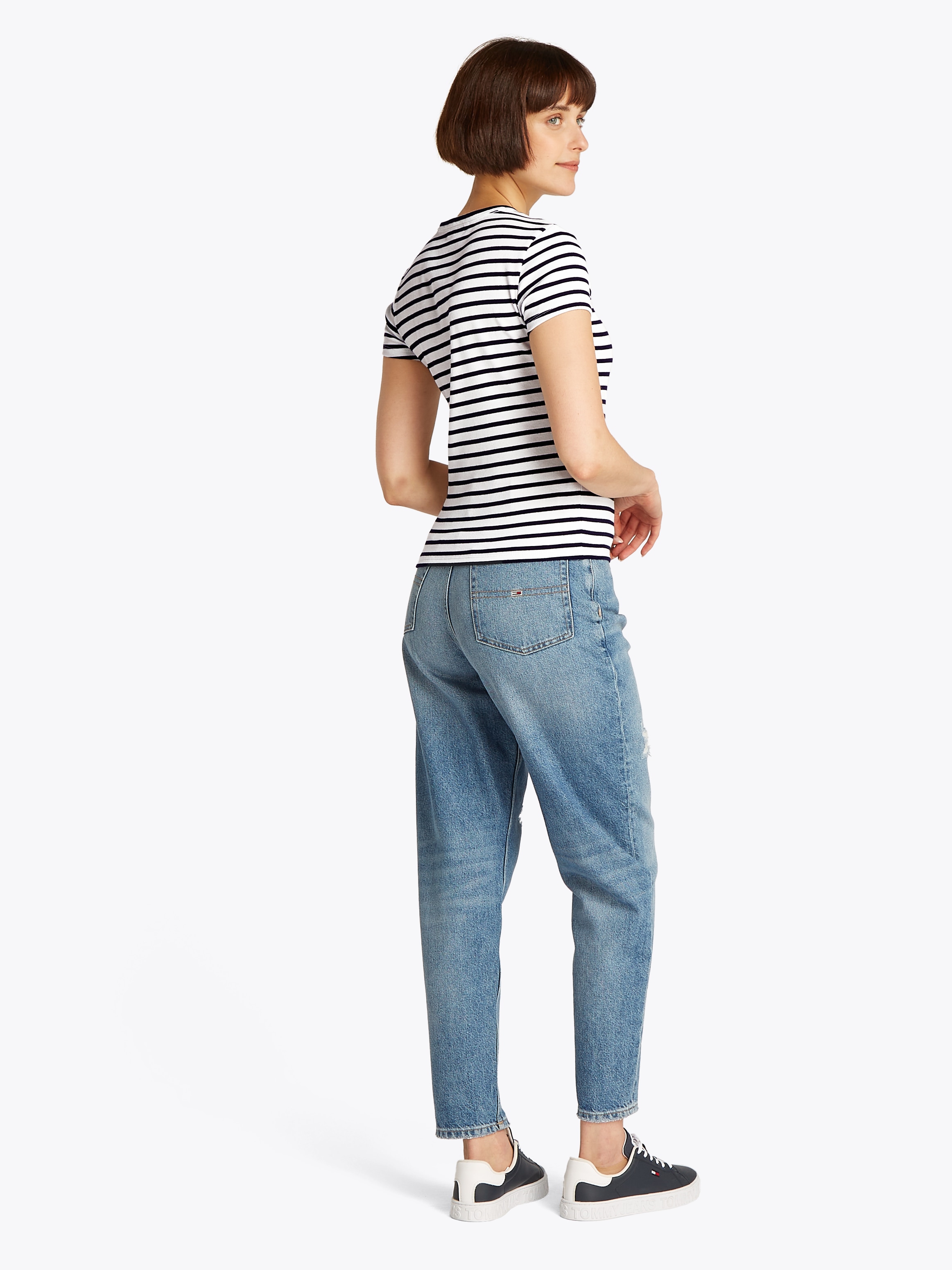 Tommy Jeans Curve T-Shirt »Slim Essential Rib«, Große Größen