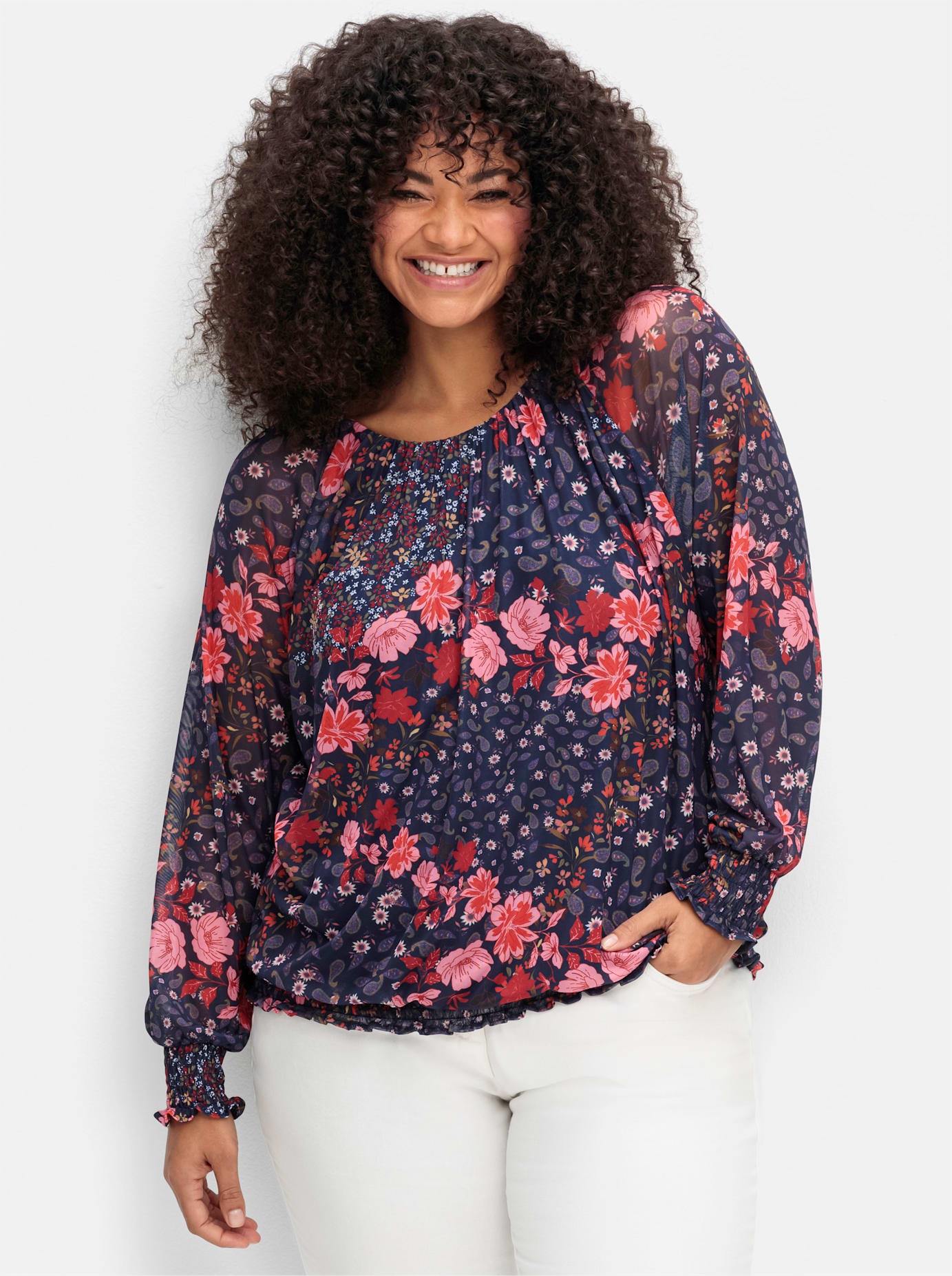 sheego by Joe Browns Langarmshirt "T-Shirt", (1 tlg.) günstig online kaufen