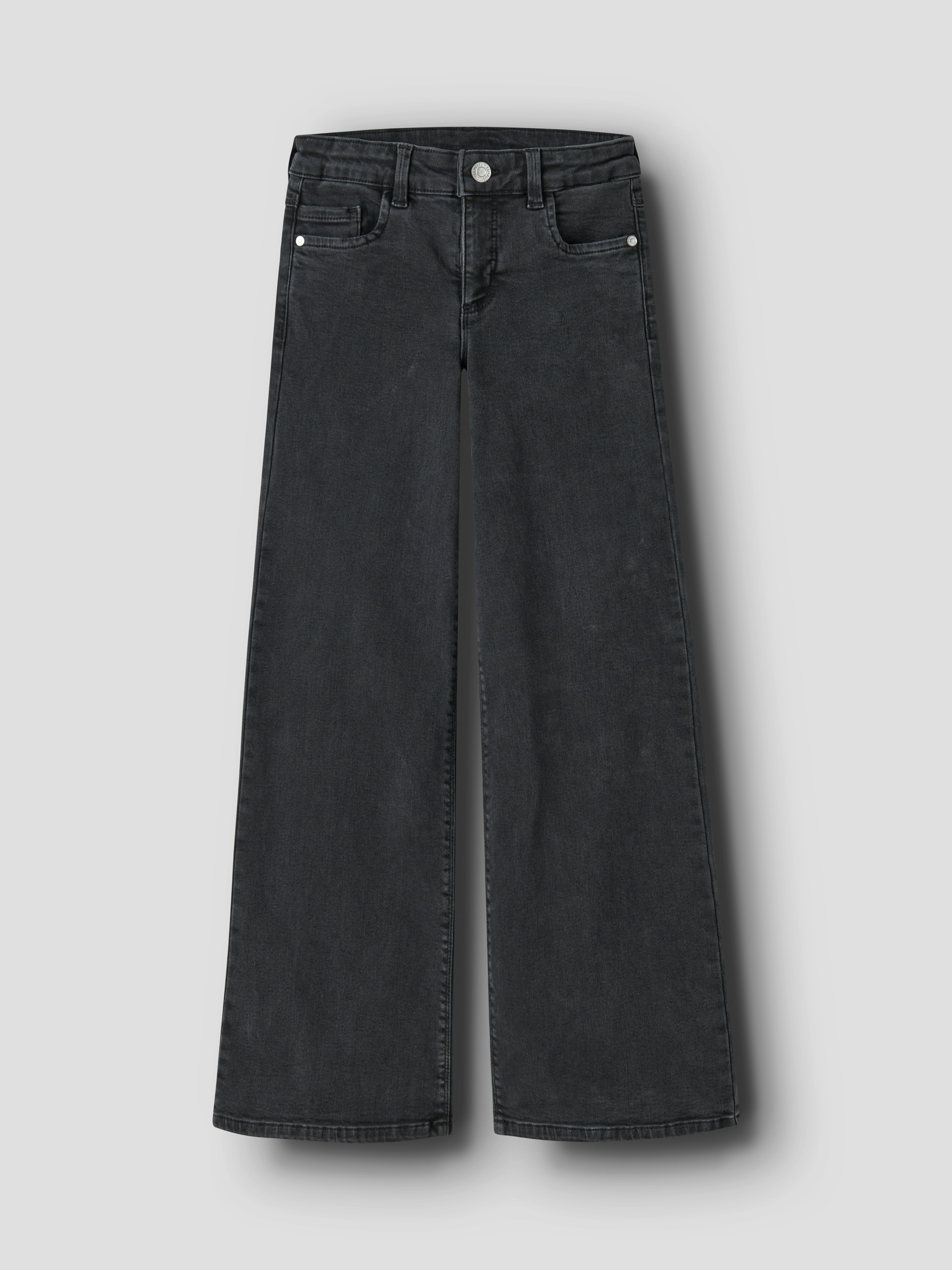 Name It "NKFPOLLY X-WIDE JEANS 3057-FR NOOS" Baumwollmischung, Wide Fit an den Beinen, leichter Used Look
