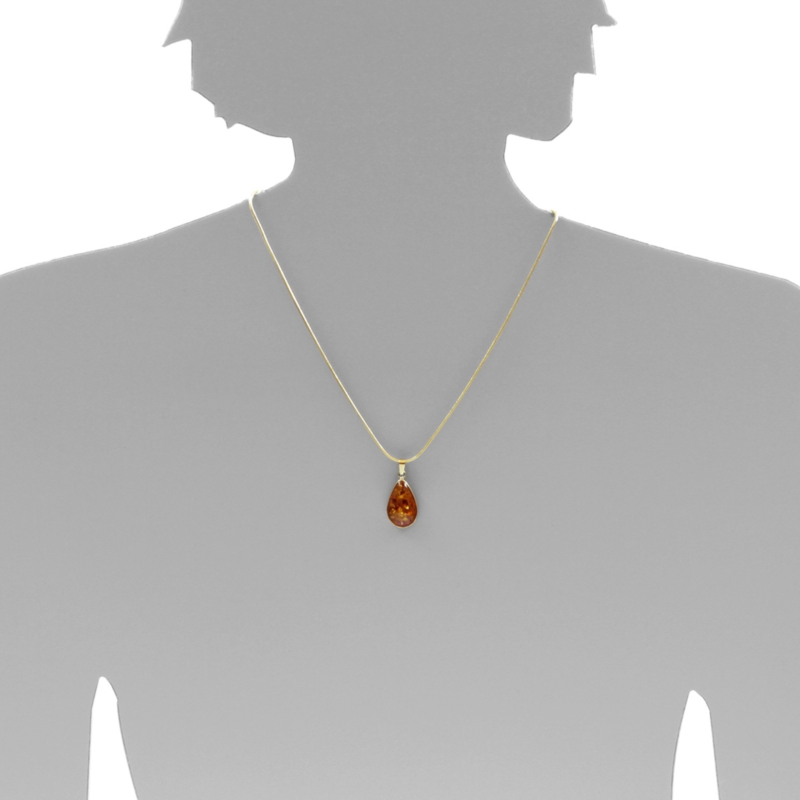 Ostsee-Schmuck Classic 21x14mm Pendant Yellow 2