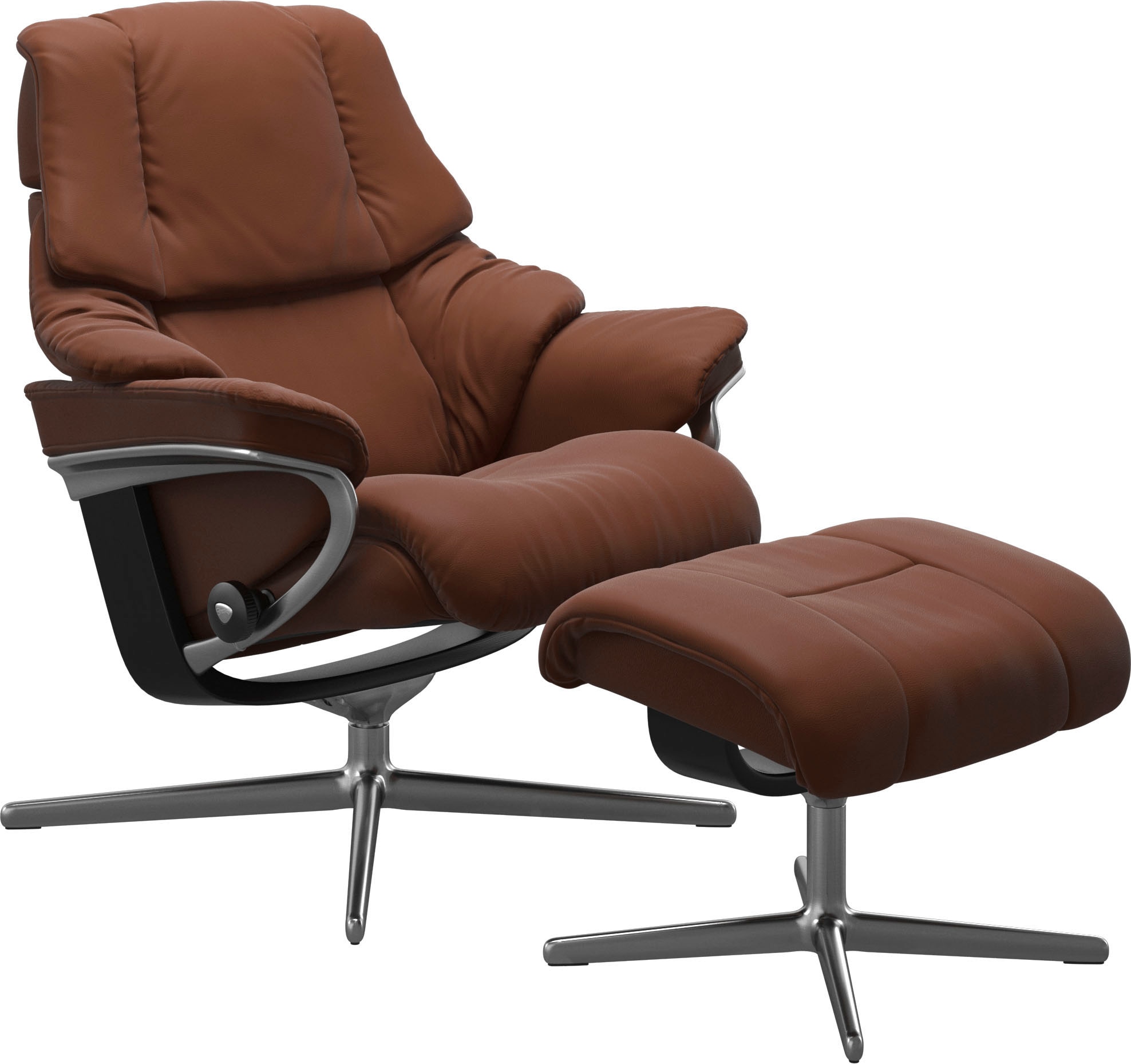 Stressless Fußhocker "Reno", mit Cross Base, Größe S, M & L, Holzakzent Schwarz