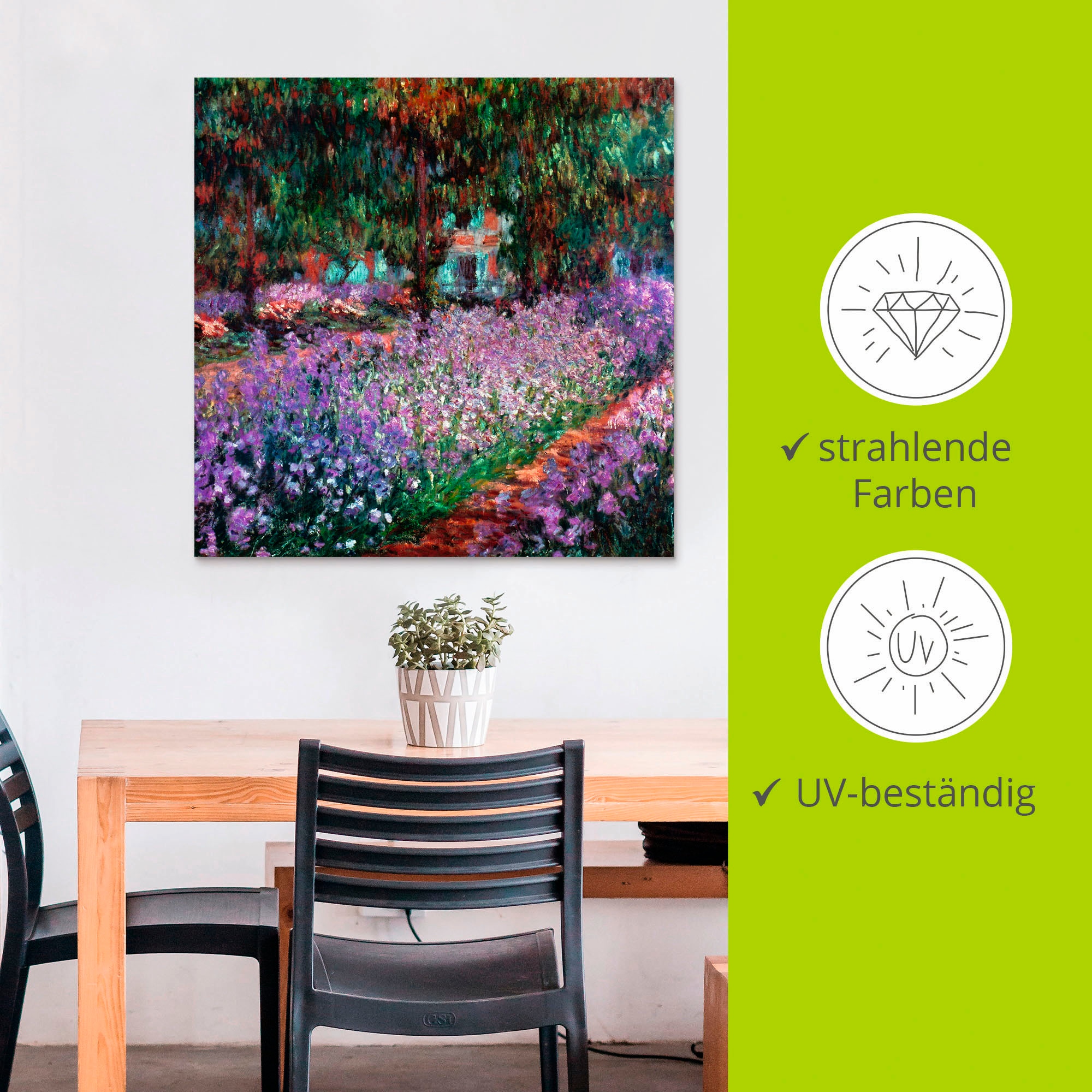 Artland Wandbild »Der Garten des Künstlers bei Giverny« Garten 1 Stk. tlg. als Alubild, Outdoorbild, Leinwandbild in verschied. Größen