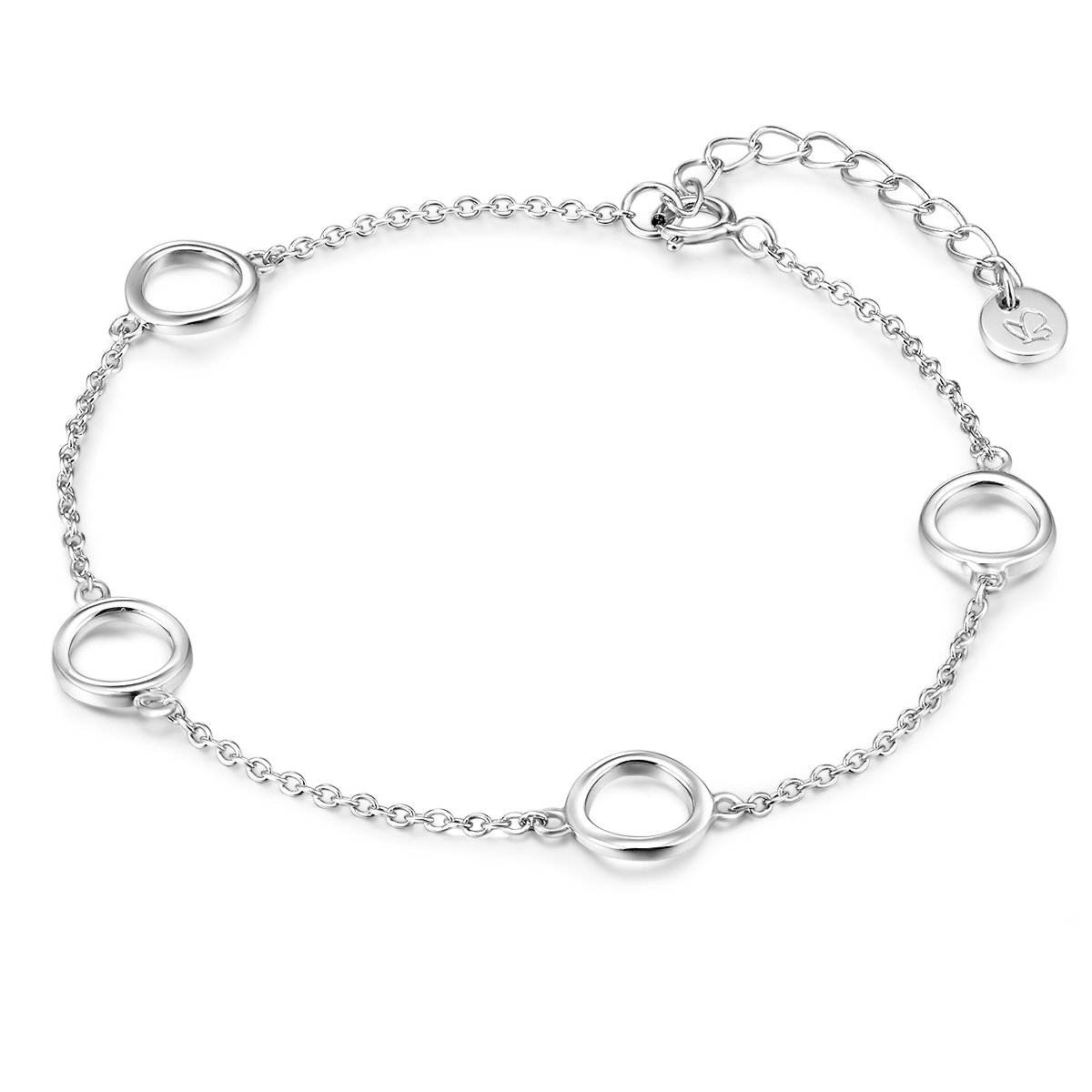 Damen Gliederarmband "A1353", Silber 925 (Sterlingsilber)silber, GLANZSTÜCKE MÜNCHEN, Silber 925 (Sterlingsilber), Armbänder, aus Sterling Silber