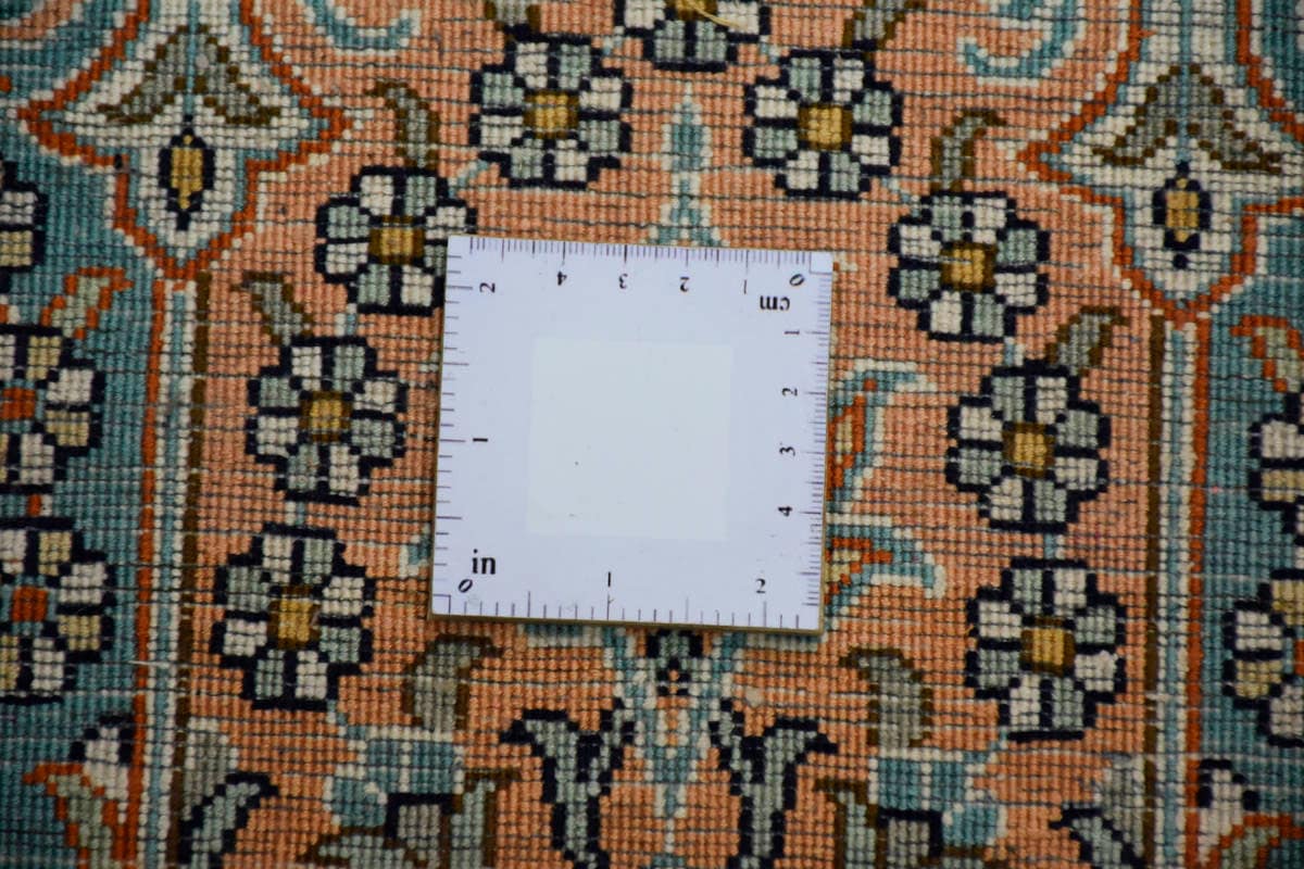 Kayoom Seidenteppich »Kashan 205«, rechteckig, 10 mm Höhe, Einzelstück mit Zertifikat, Wohnzimmer