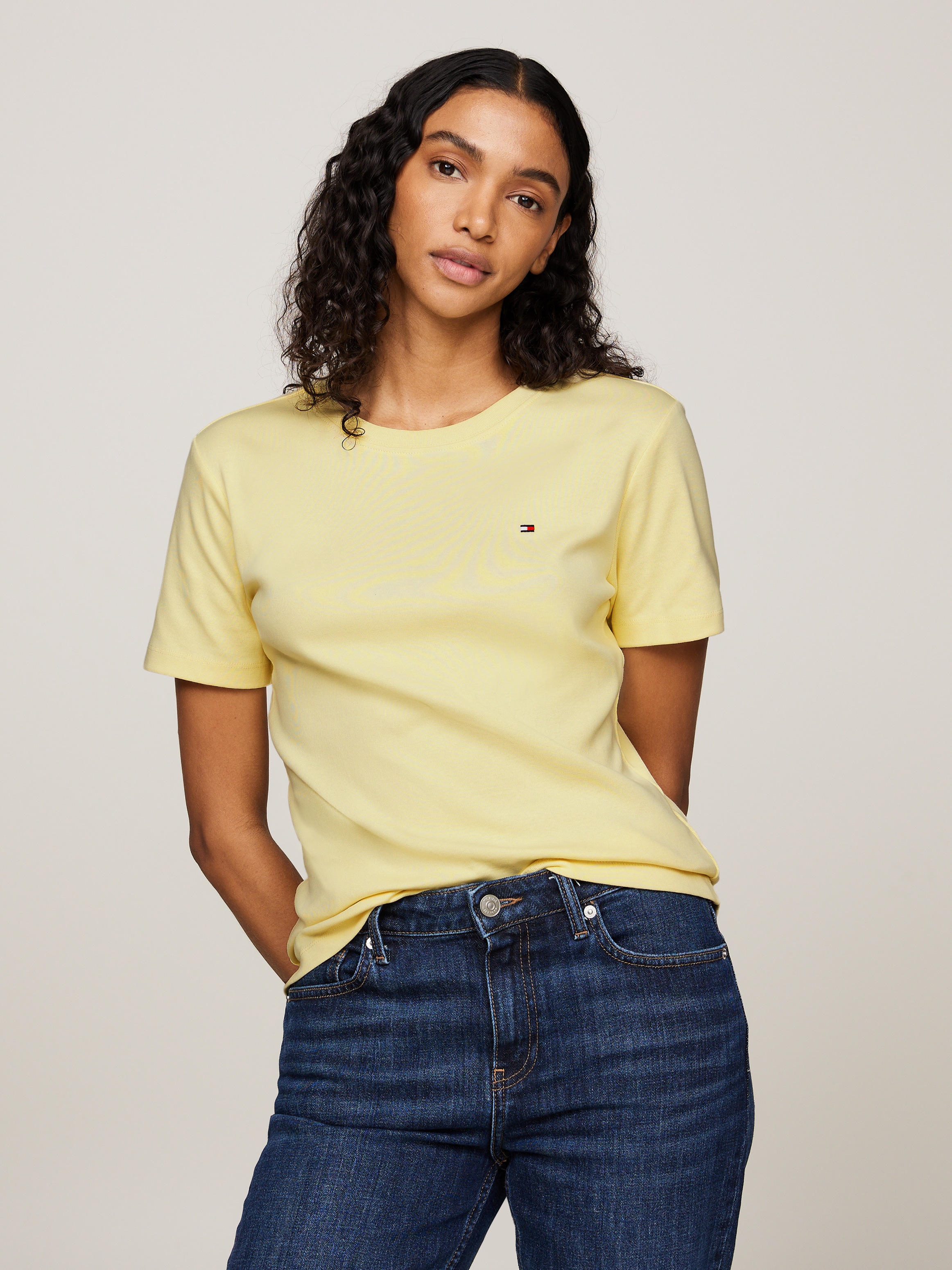 Black and yellow tommy hilfiger shirt online