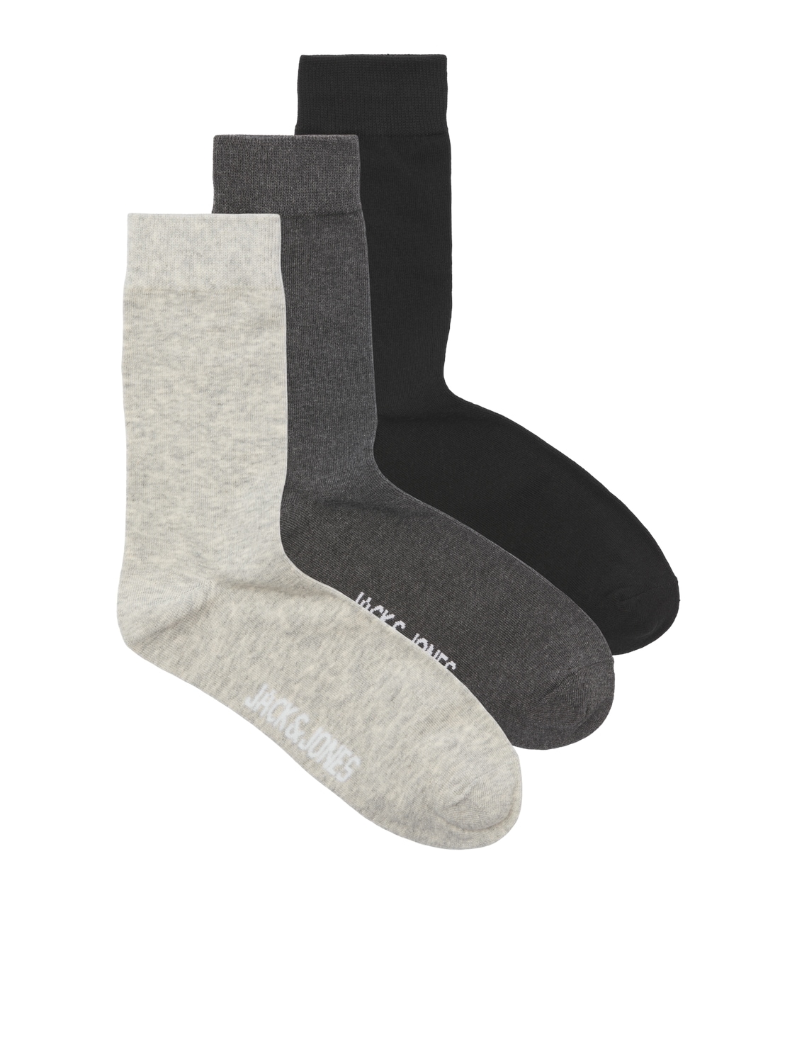 Jack & Jones Freizeitsocken »JACRAFAEL – Sockenpackung mit Stretch-Anteil, Einheitsgröße« Packung, 3 Paar tlg. uni und melange, casual