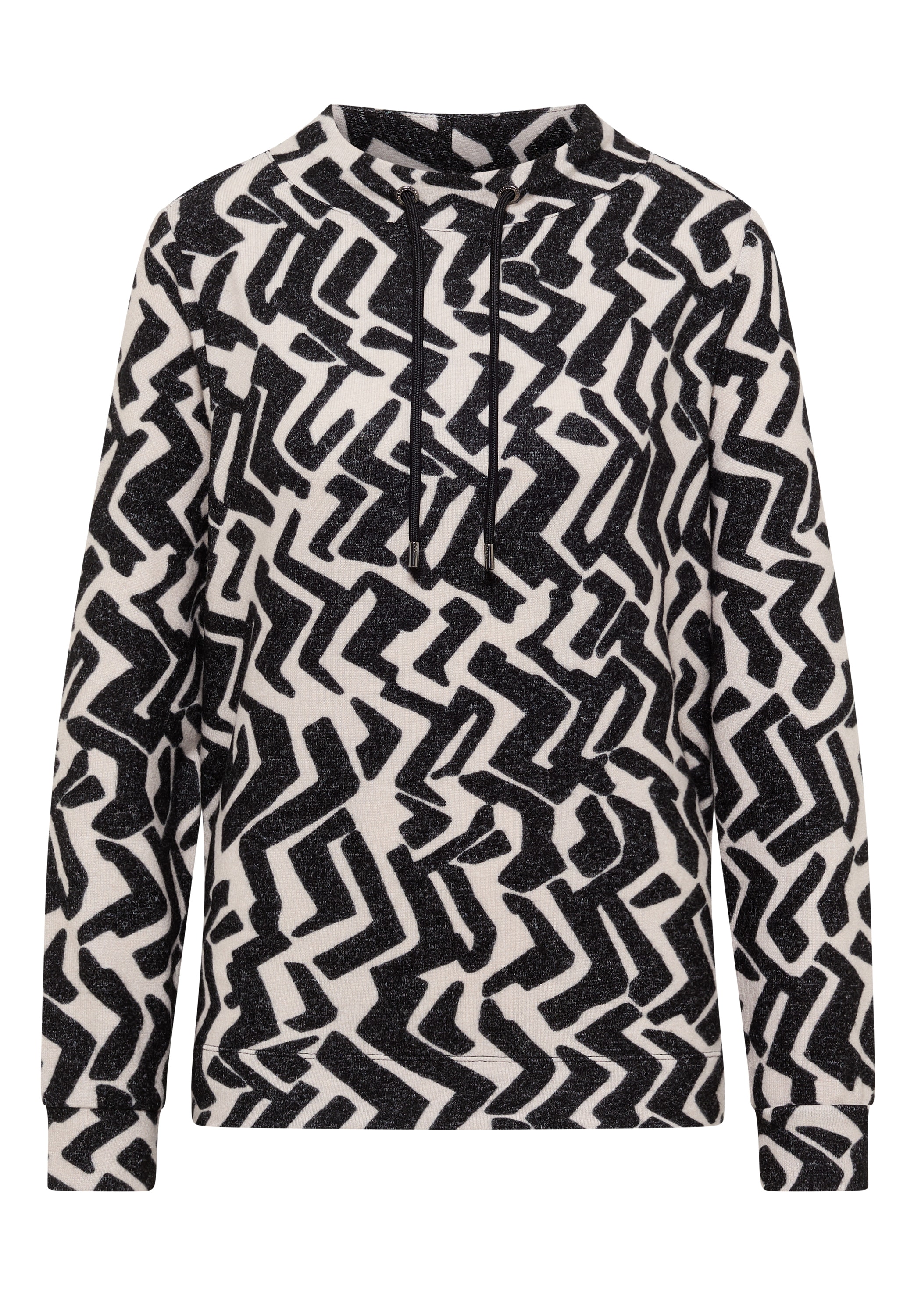 Cecil Stehkragenpullover mit Grafikmuster